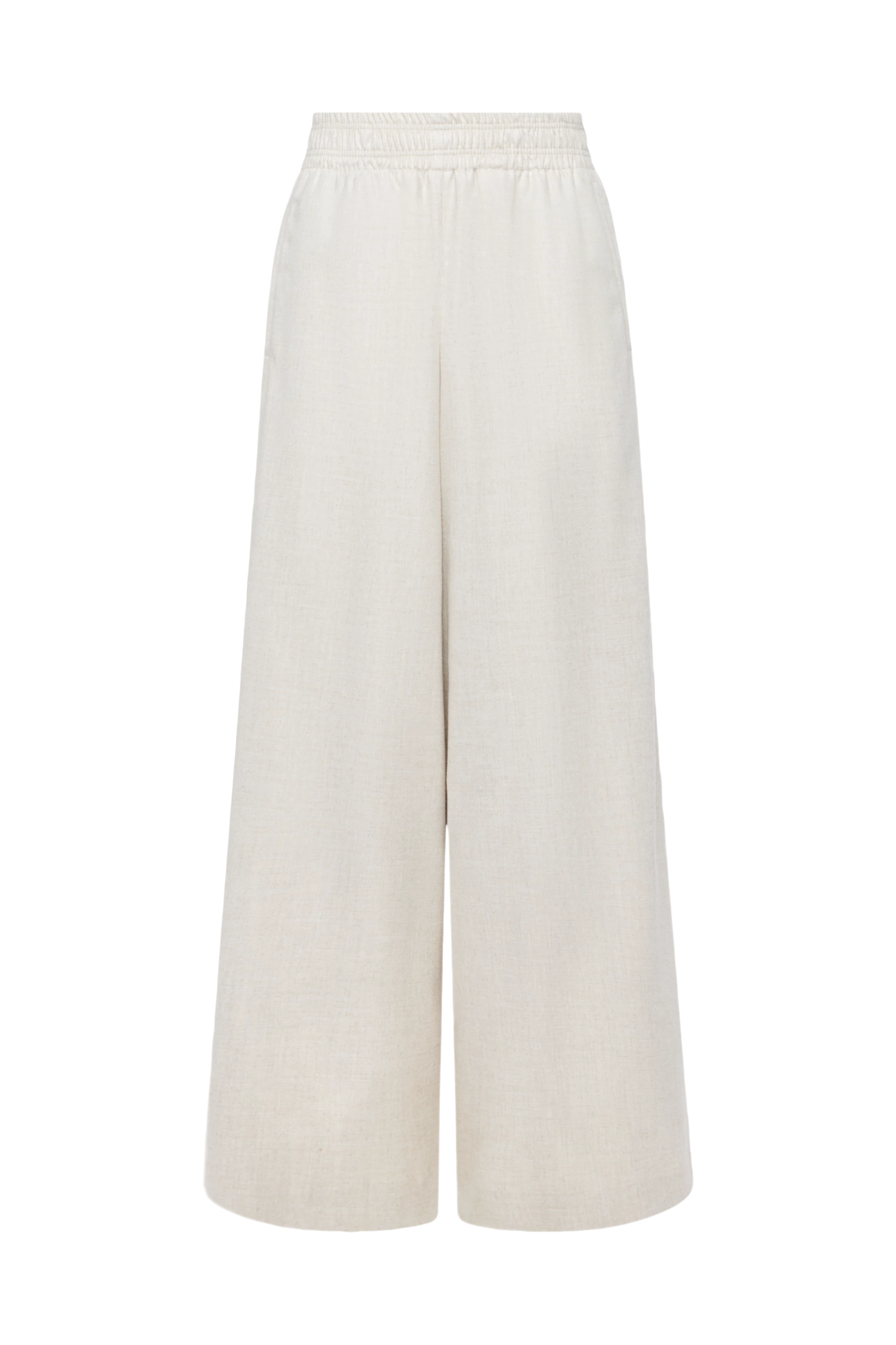 CEILING - Weite Hose in softem Flanell - Damen - beige - Freisteller Frontansicht