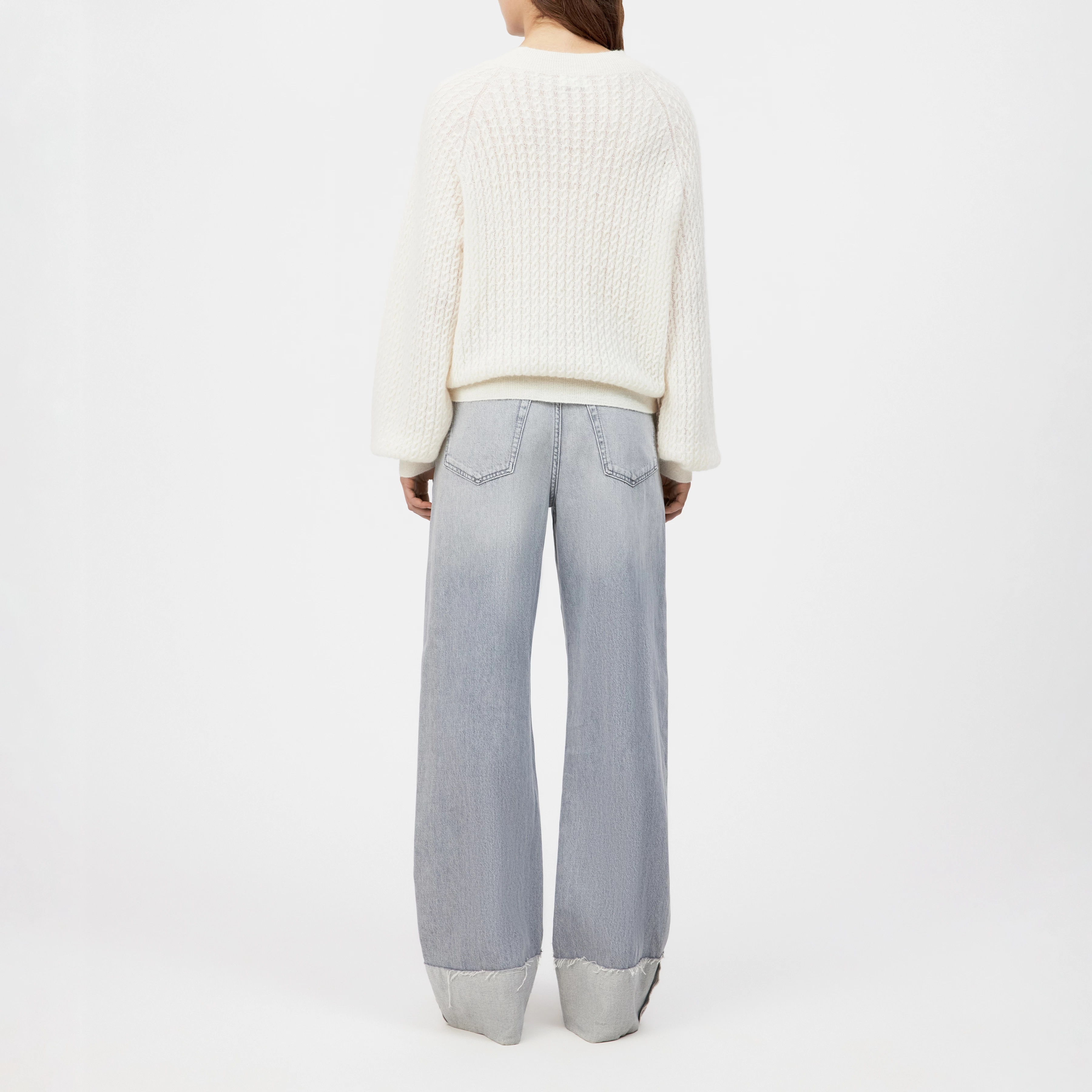 LARELYA_2 - Luxurious Suri alpaca blend jumper - women - off white - Rückansicht