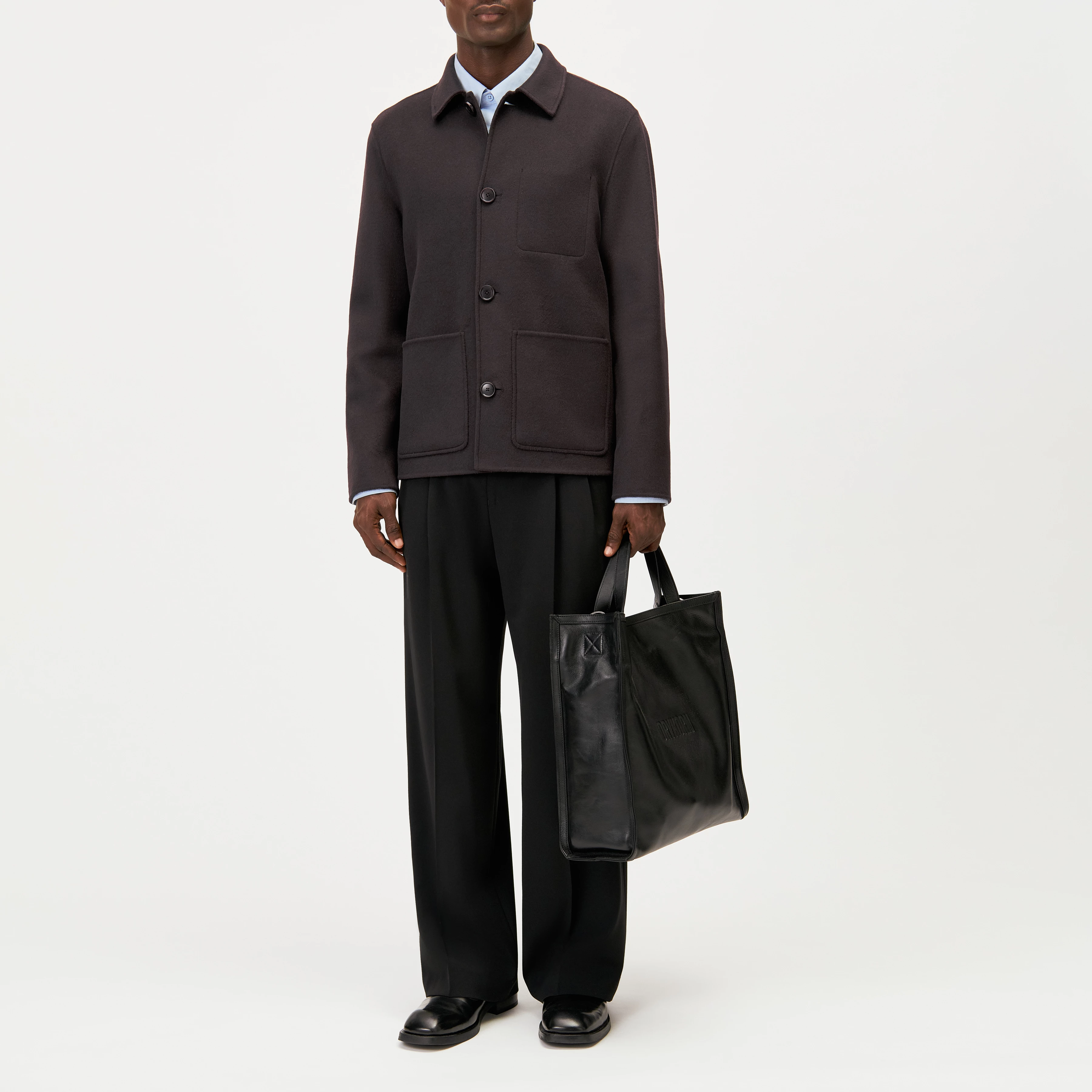 MAKONA - Wool-blend jacket - men - brown - Ganzkörper-Frontansicht