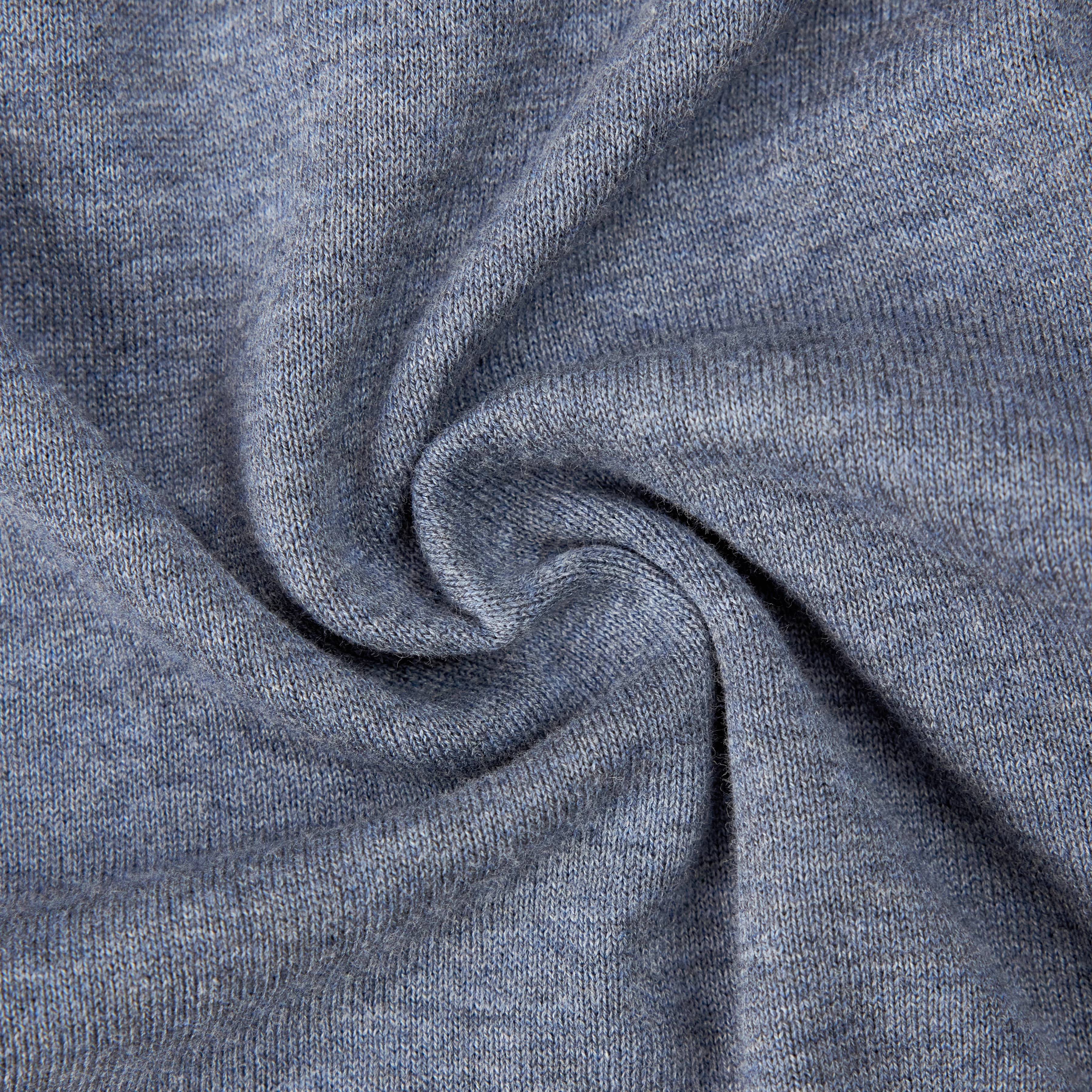 VALENTIN - T-shirt in mercerised cotton - men - blue - Materialbild (B2C)