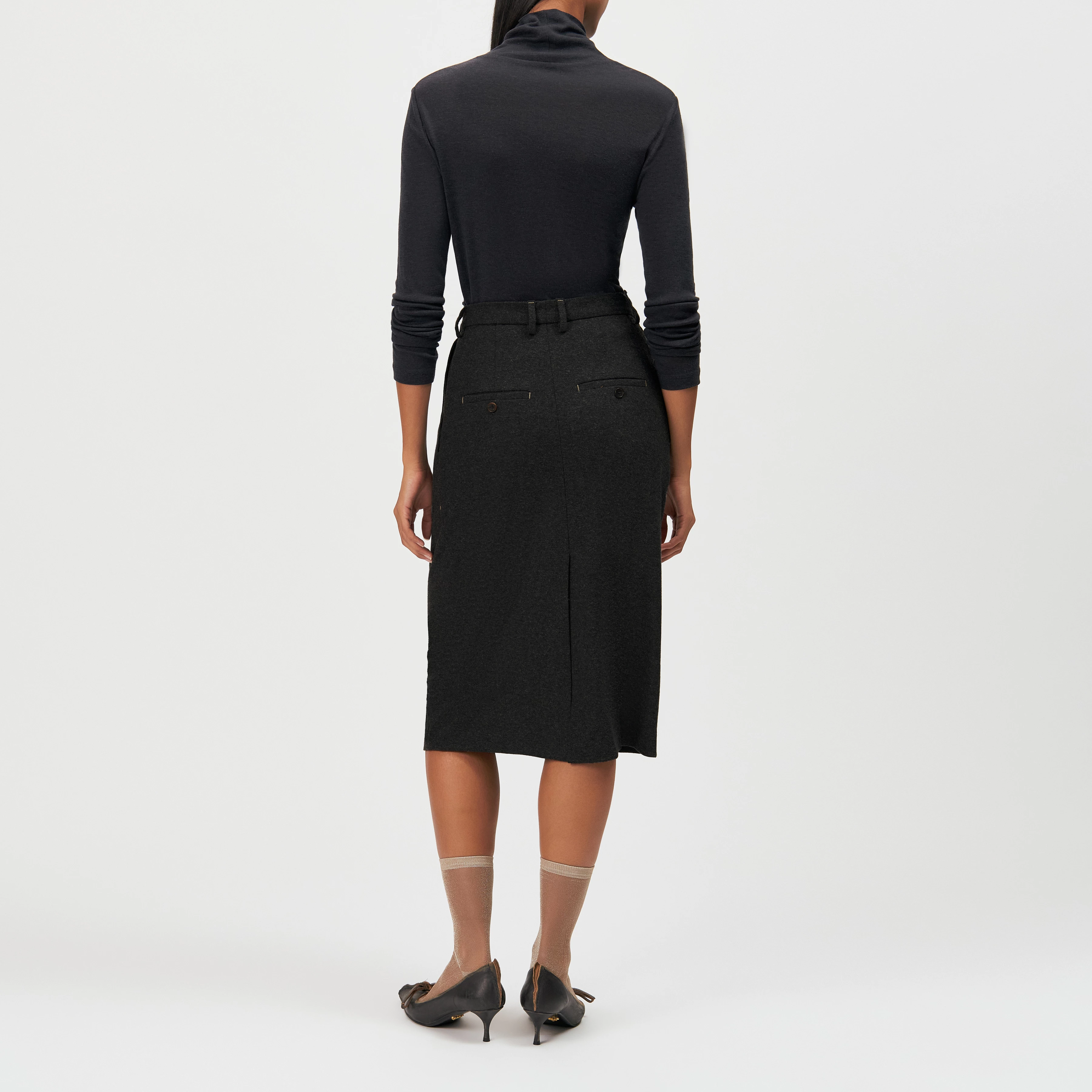 EIRYN - Midi pencil skirt - women - grey - Rückansicht