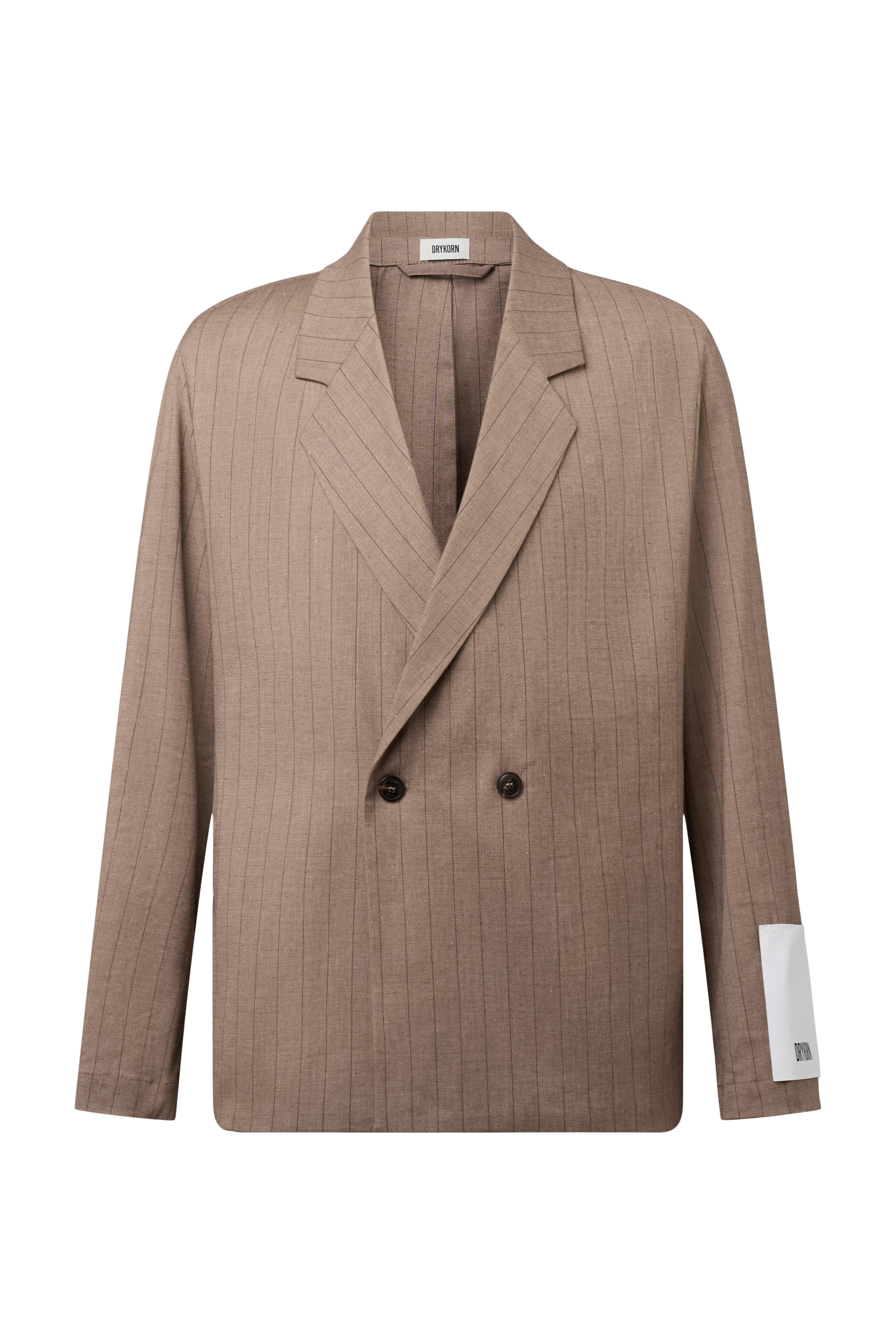 MALIGO - Veste croisée en mélange de viscose - men - marron - Freisteller Frontansicht