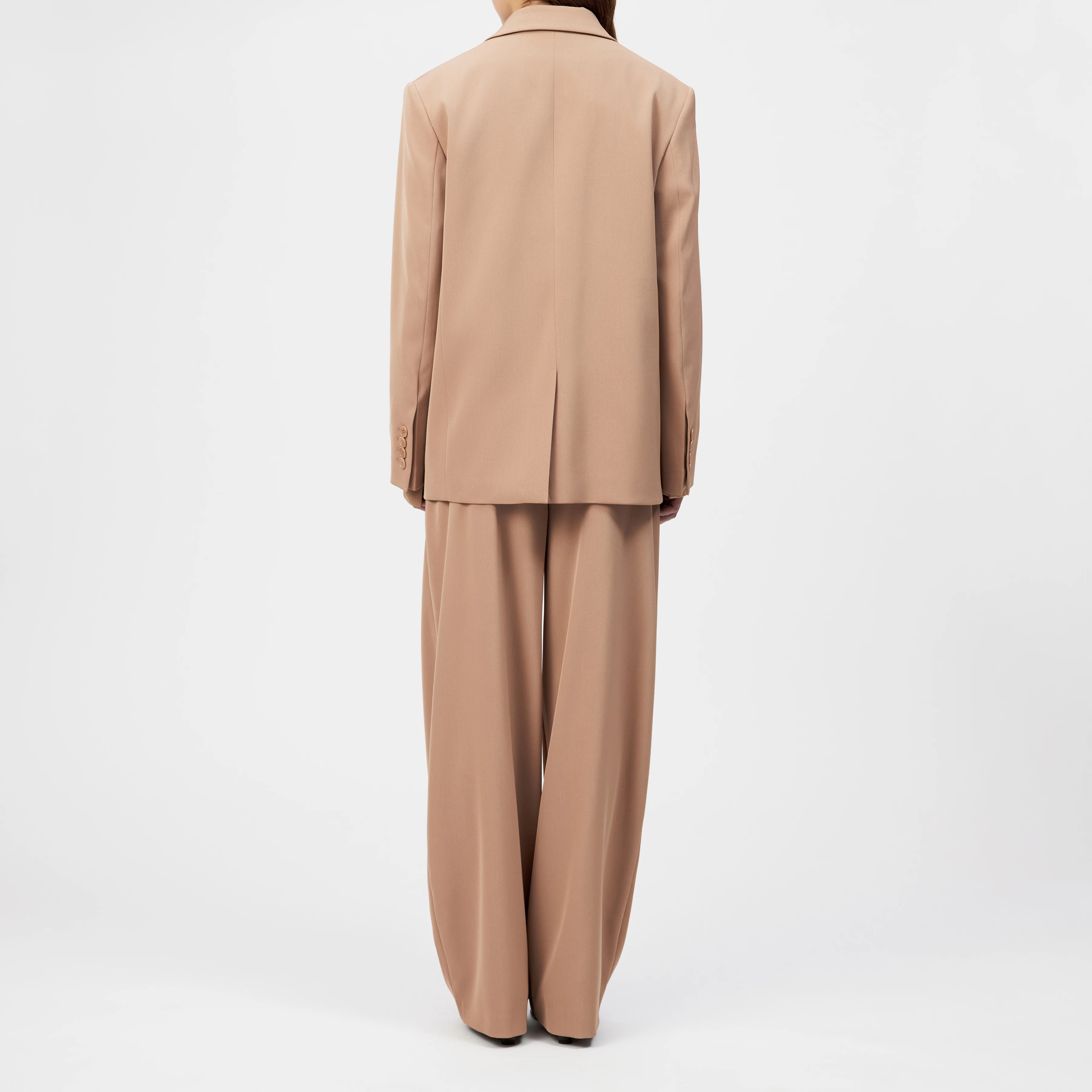 MOWTIE - Lässiger Einreiher-Blazer in Techno-Twill - Damen - orange - Rückansicht