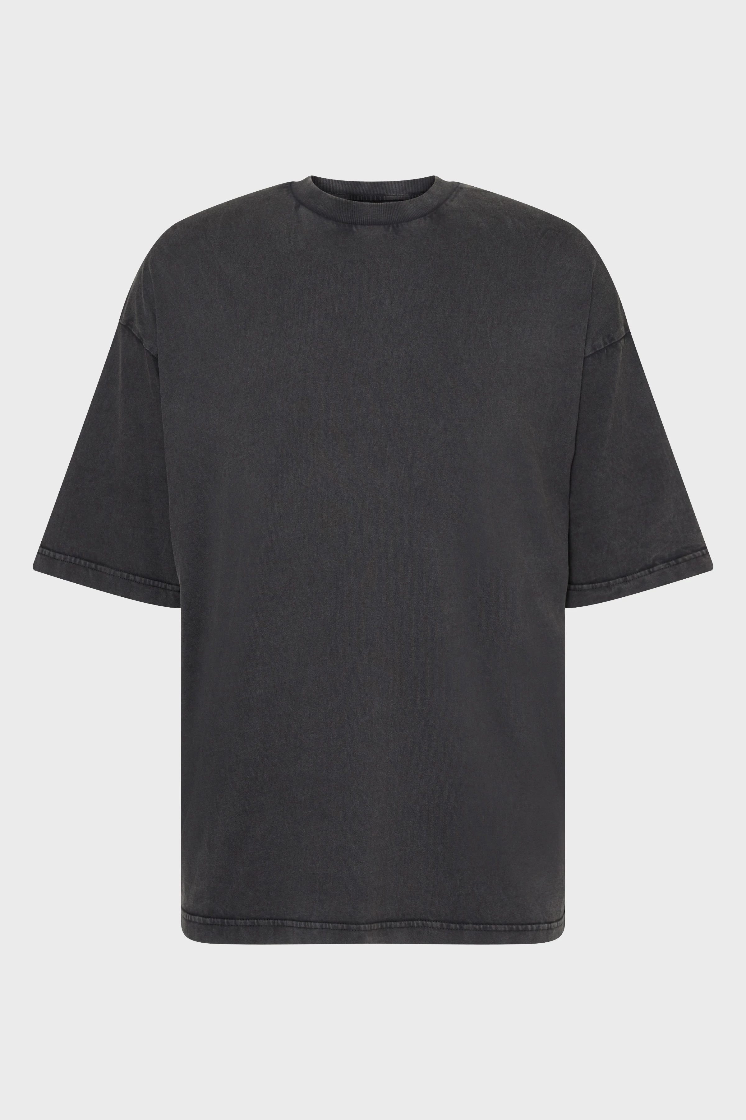 HUNT - Oversized T-Shirt im Washed-Look - Herren - grau - Freisteller Frontansicht