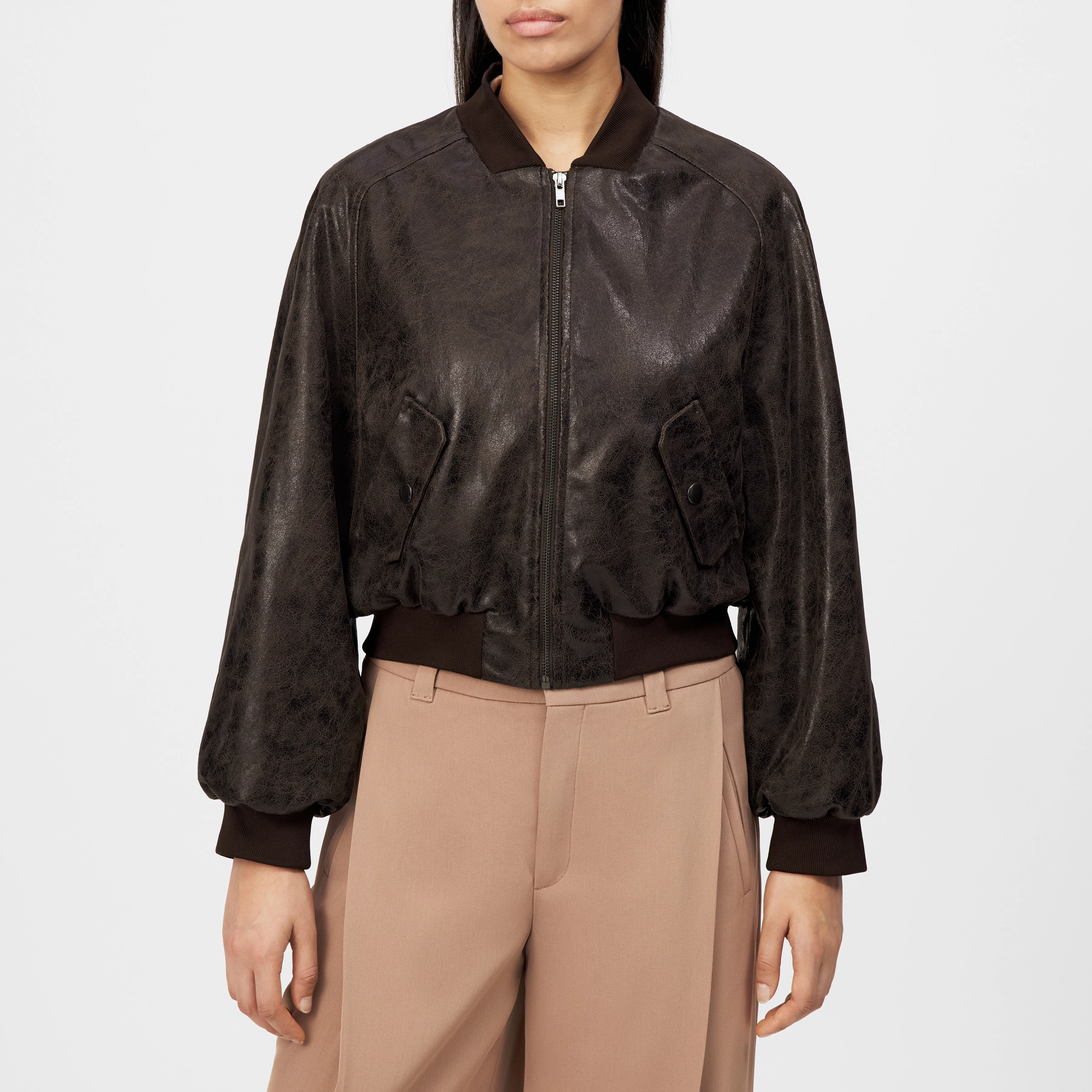 MARHAM - Veste blouson aspect cuir - women - rouge - Frontansicht