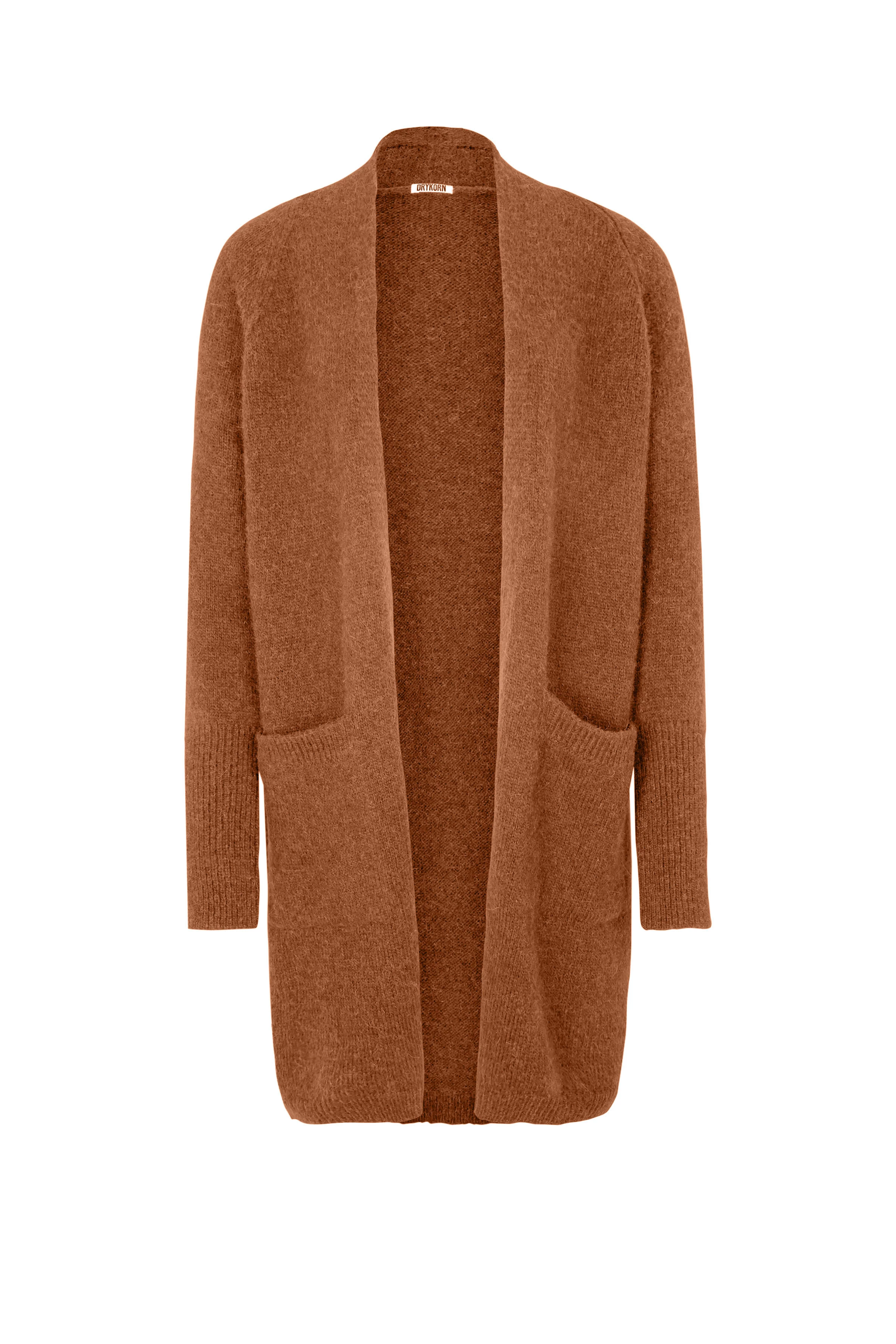 JEYLA - cardigan in alpaca-wool mix - women - brown - Freisteller Frontansicht