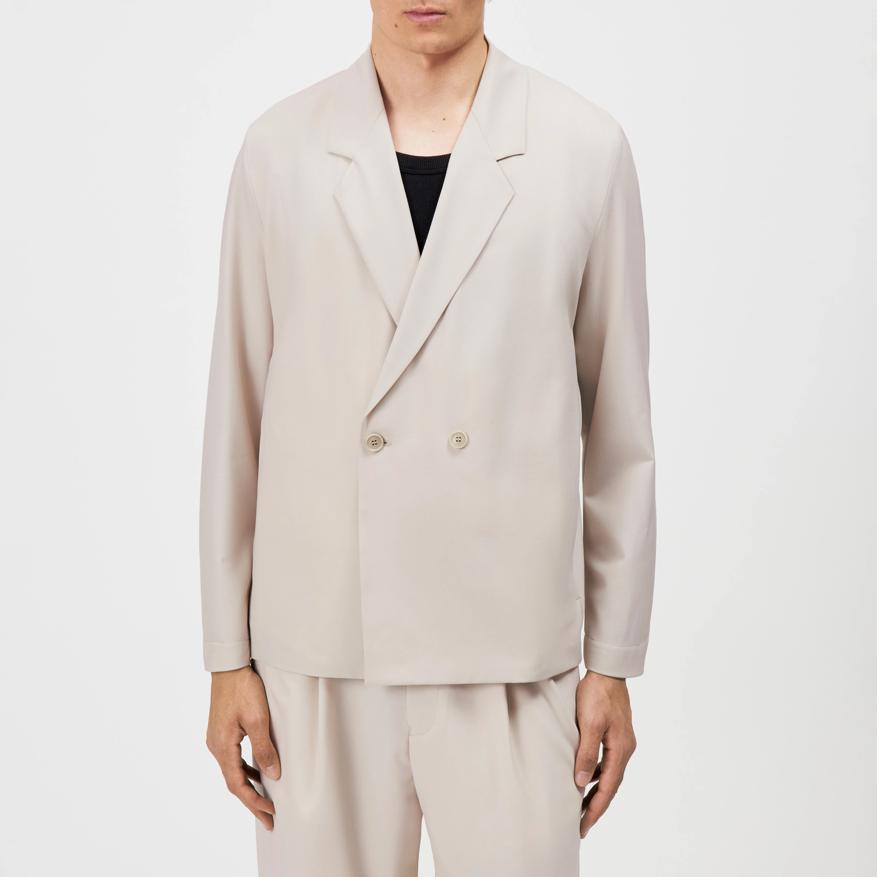 MALIGO - Veste croisée en mélange de laine - men - beige - Frontansicht