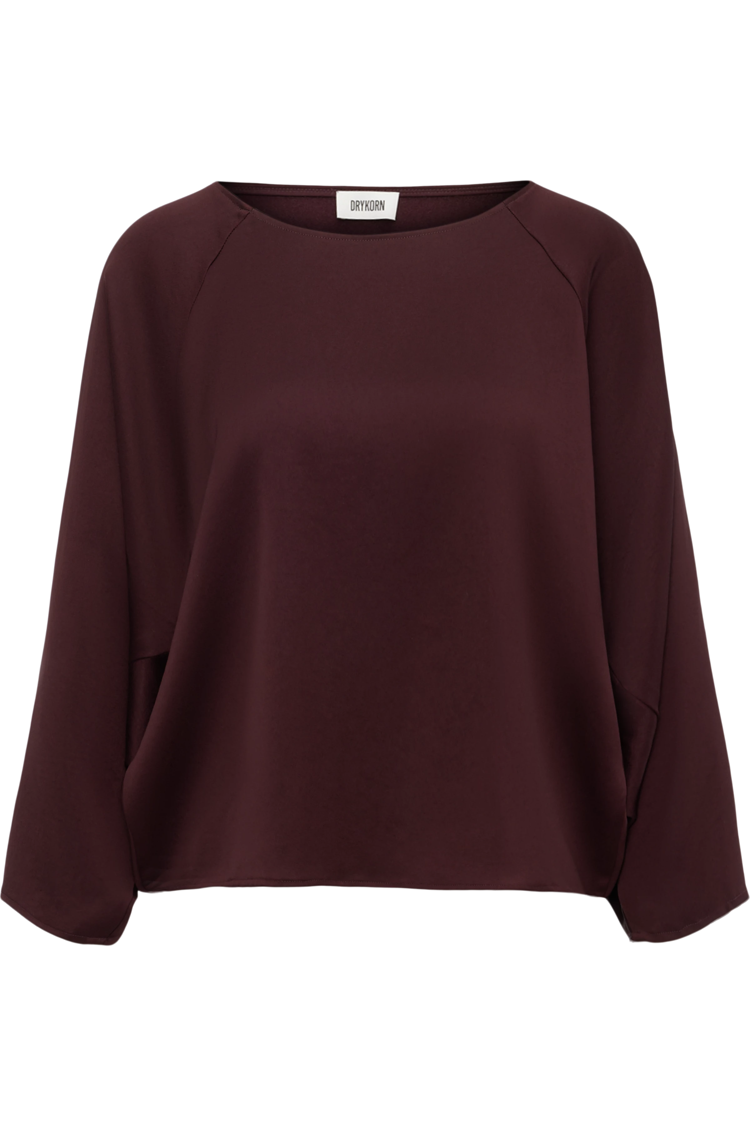 NIALINI - T-Shirt Bluse in Satin - Damen - rot - Freisteller Frontansicht