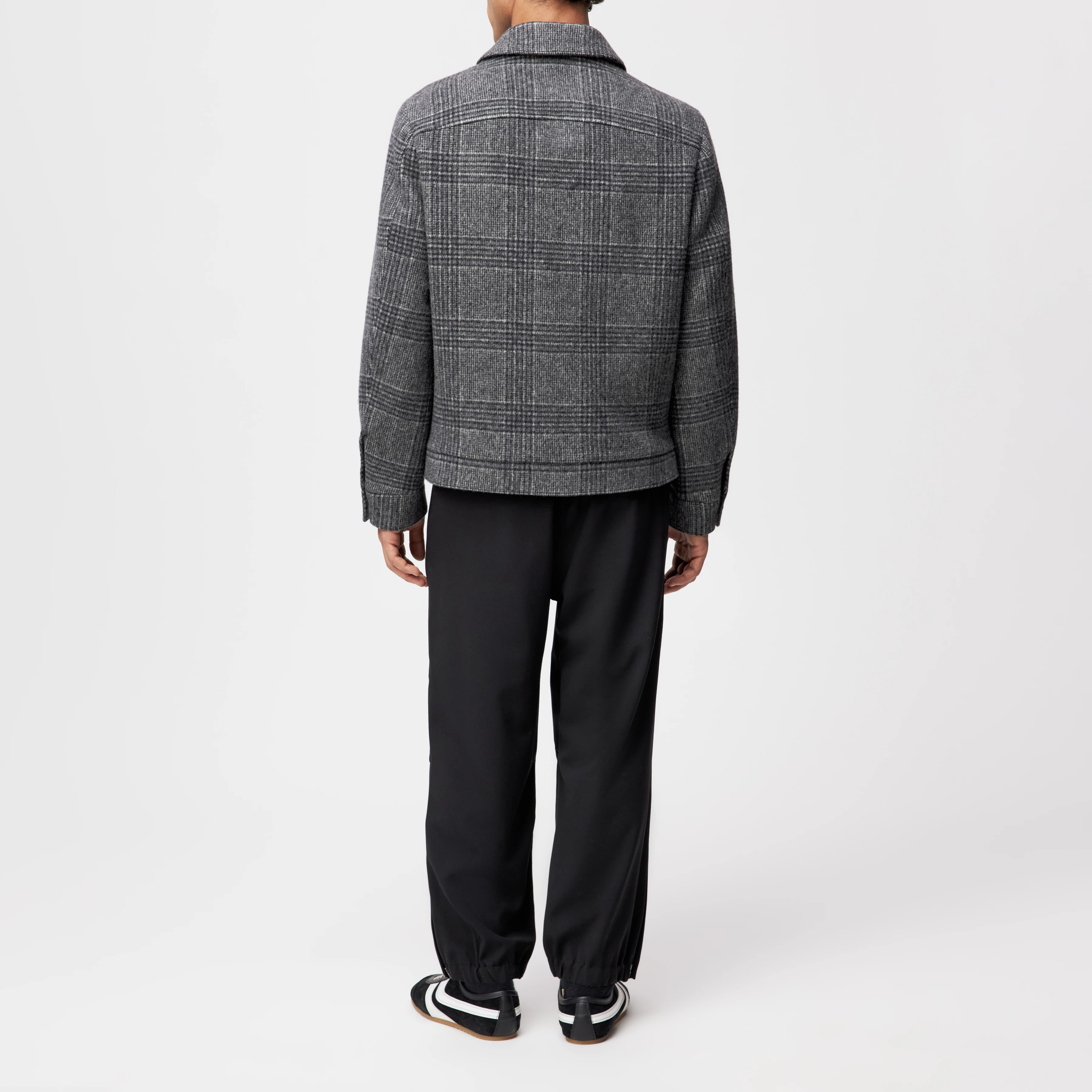 RIKKA_2 - Jacke in Flanell-Karo - Herren - grau - Rückansicht