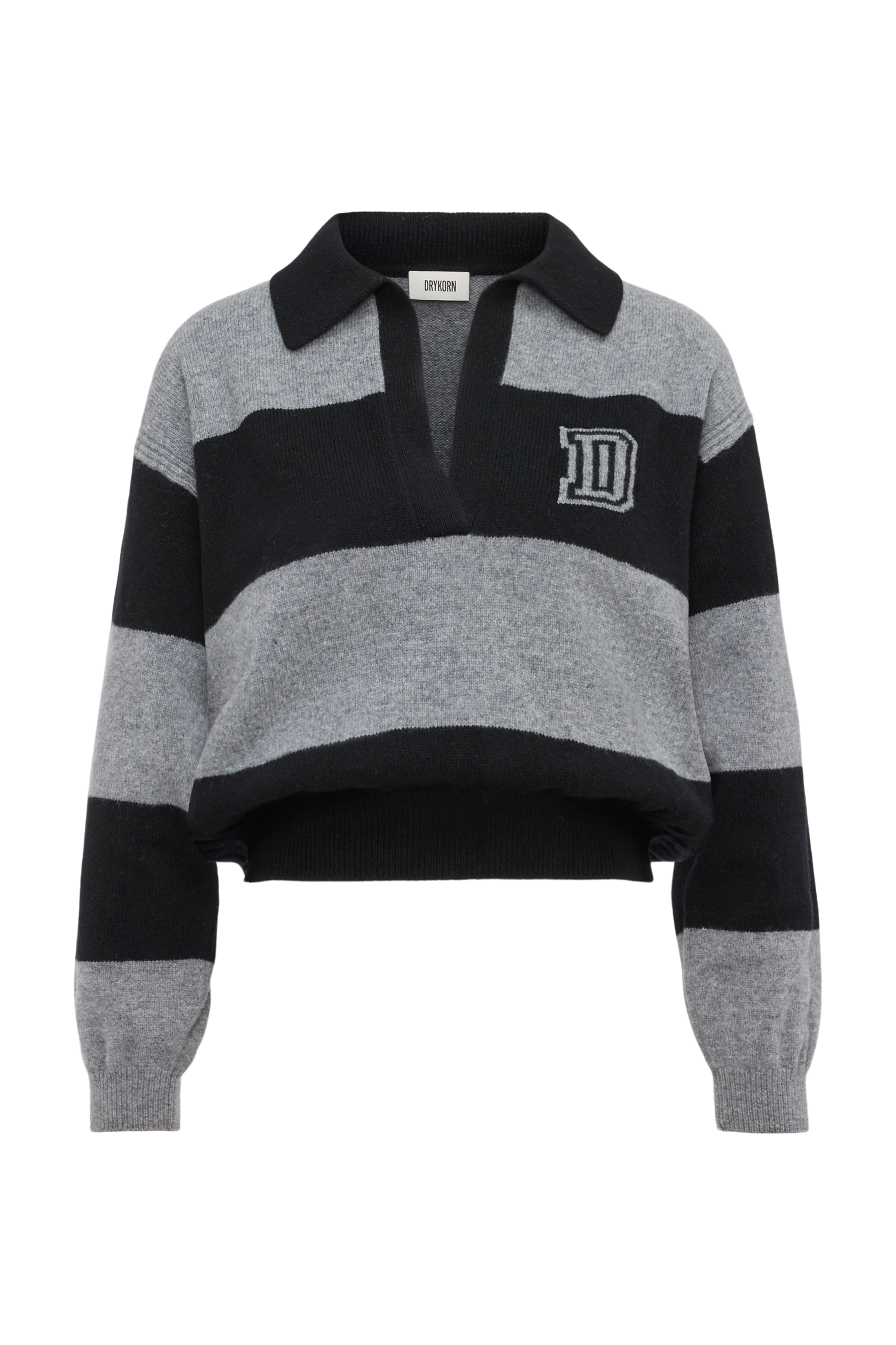 JORGIA - Kastiger Pullover in Schurwolle - Damen - grau - Freisteller Frontansicht