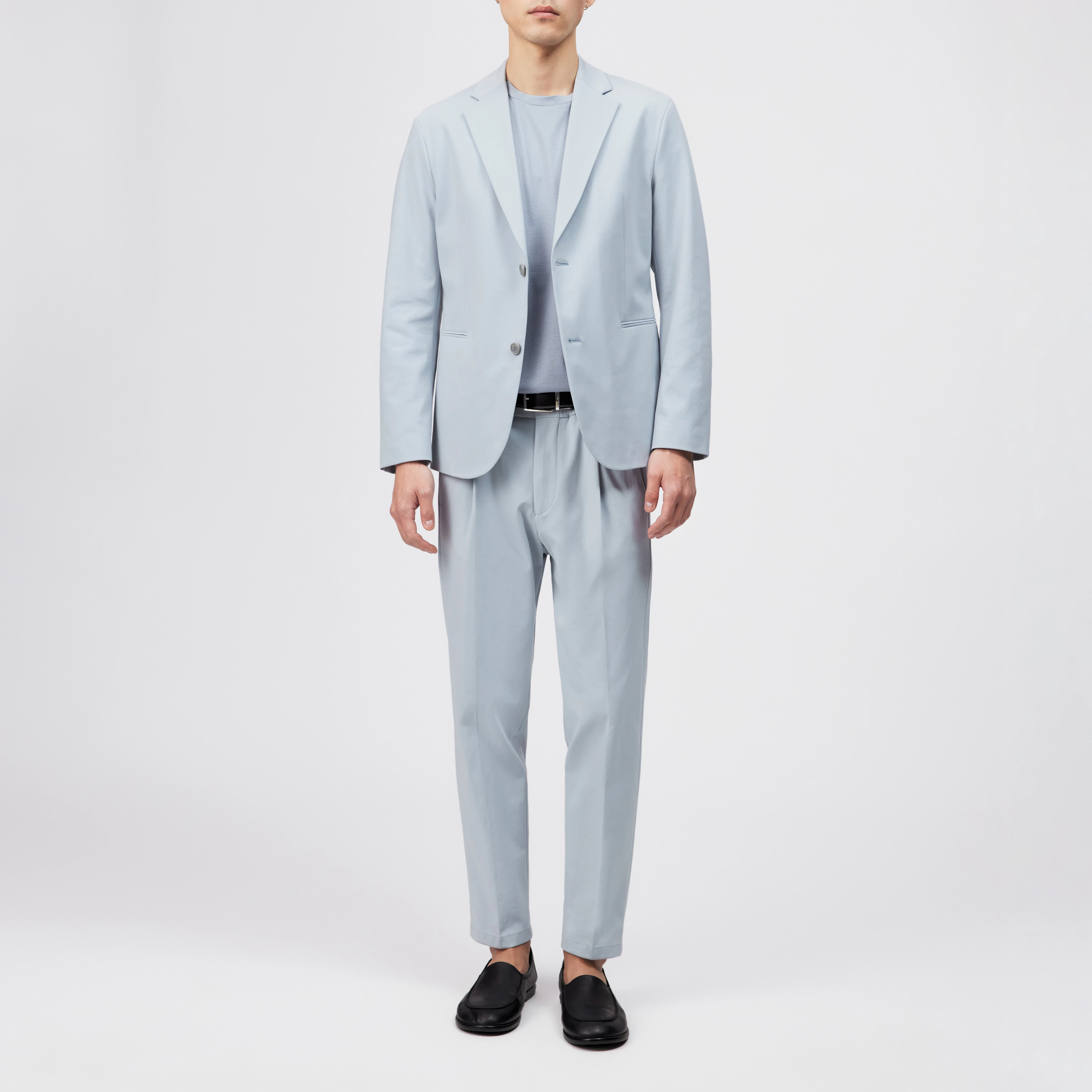 CATORY - Regular-fit colbert in katoenmix - heren - blauw - Ganzkörper-Frontansicht