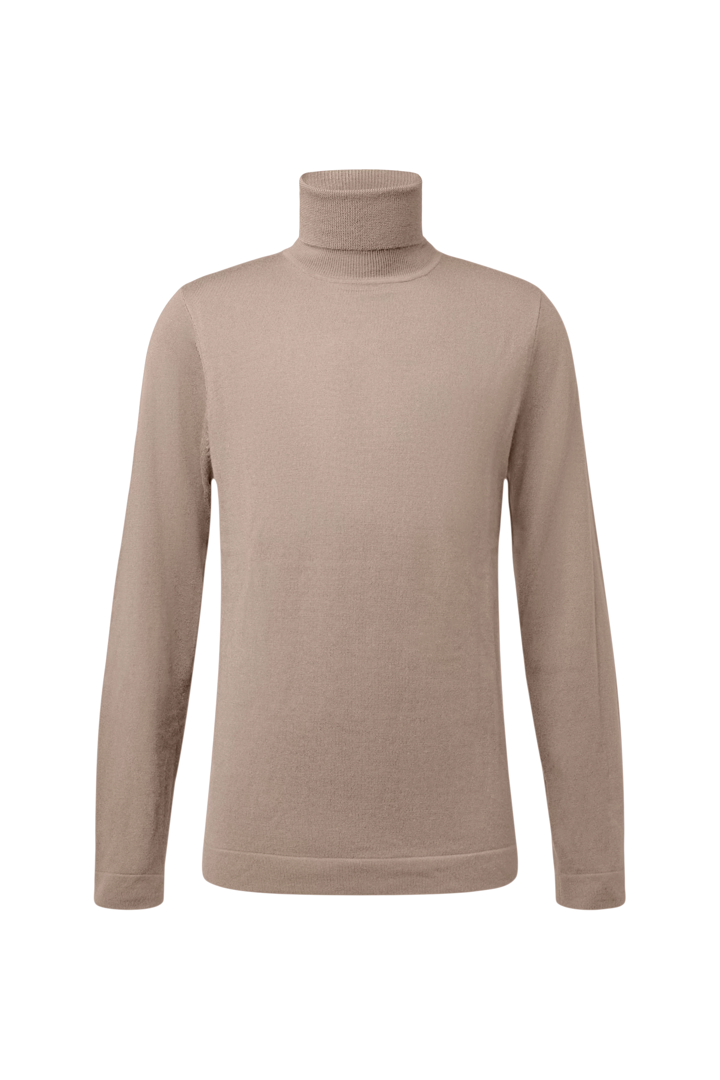 JOEY - Turtleneck jumper in 100% merino wool - men - brown - Freisteller Frontansicht