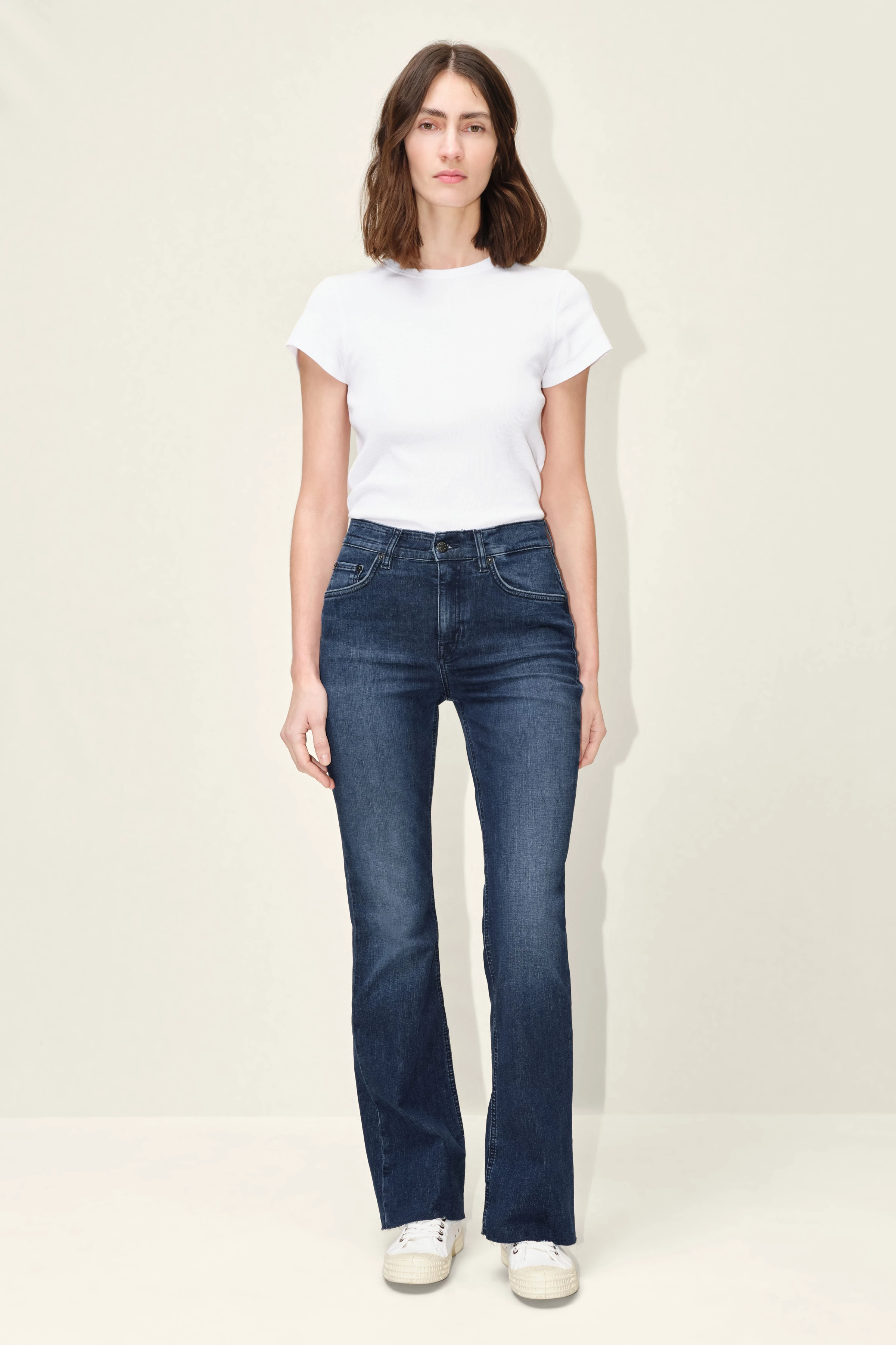 FAR - Skinny jeans van superstretch denim - dames - blauw - Ganzkörper-Frontansicht