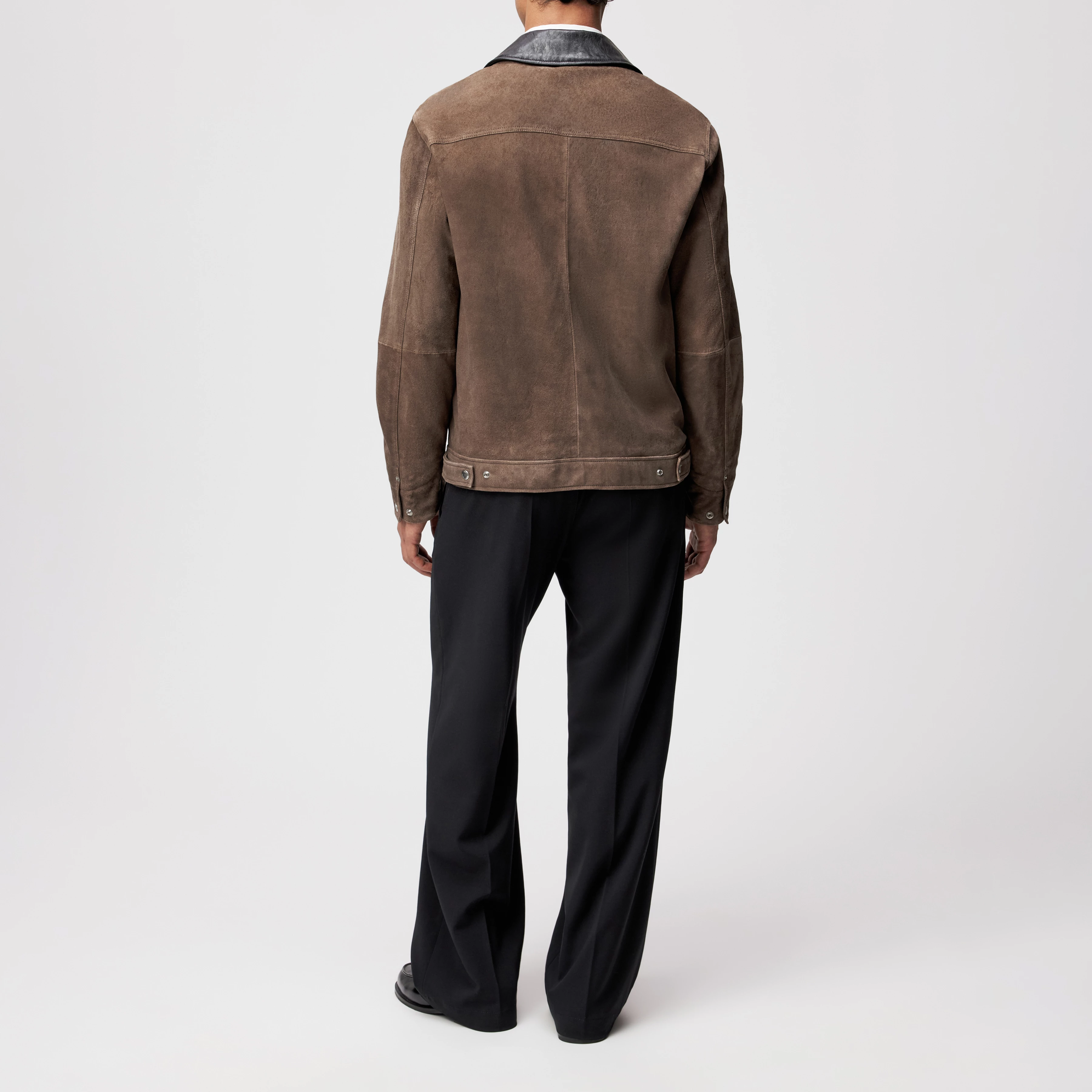 RIKALO_2 - Workwear Jacke in Velours Leder - Herren - braun - Rückansicht