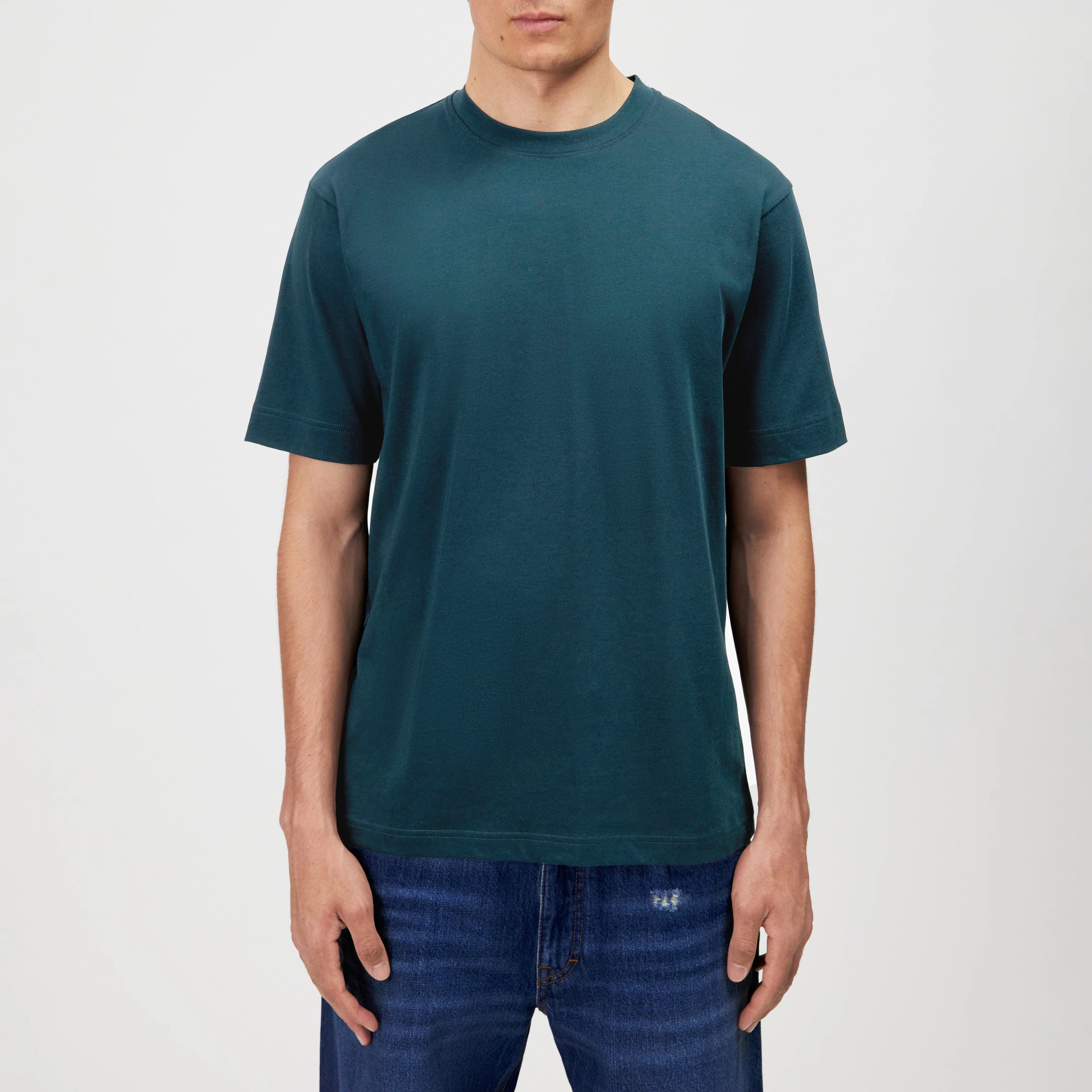 RAPHAEL - T-shirt in pure cotton - men - green - Frontansicht