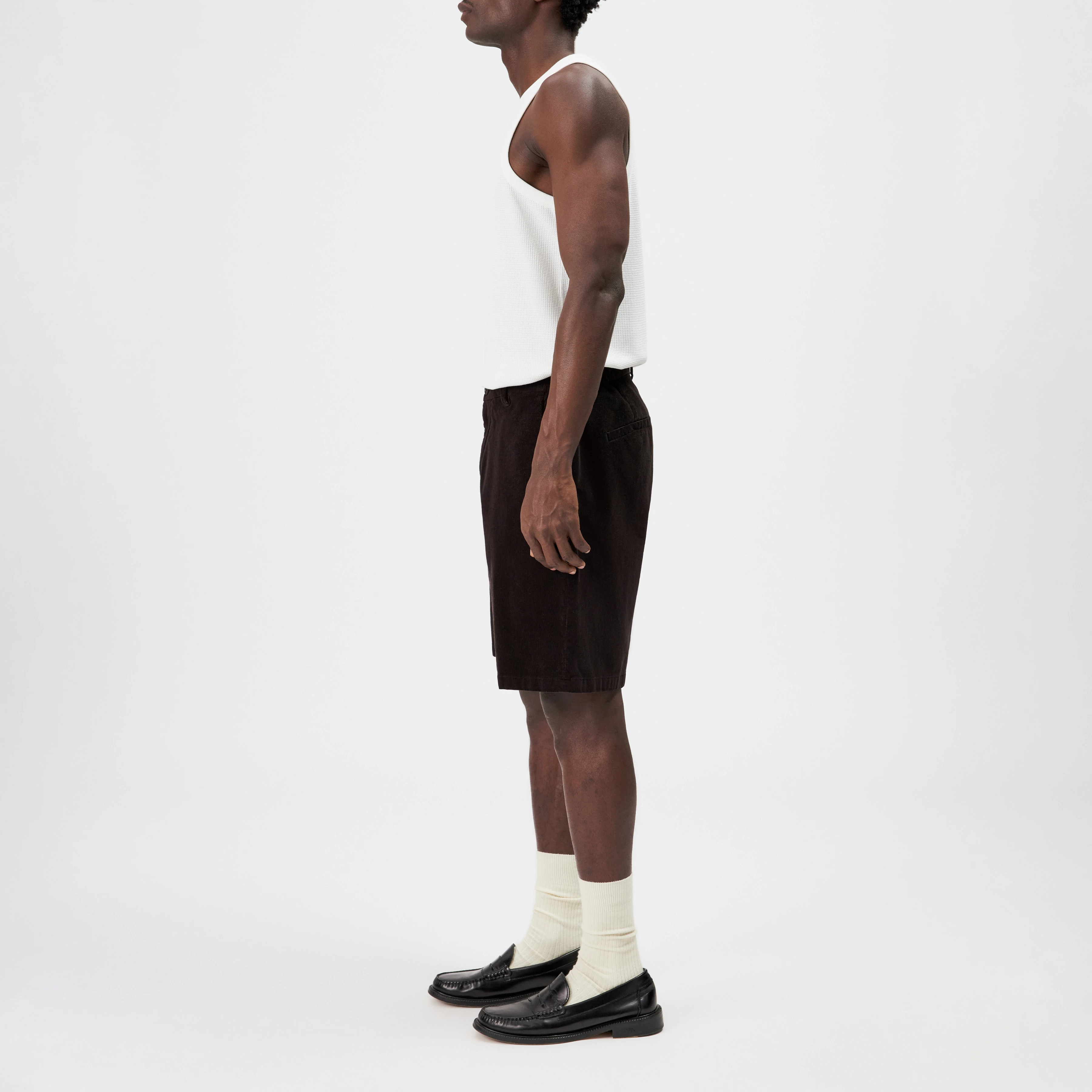 YASAN - Regular Fit Corduroy Shorts - men - brown - Seitenansicht
