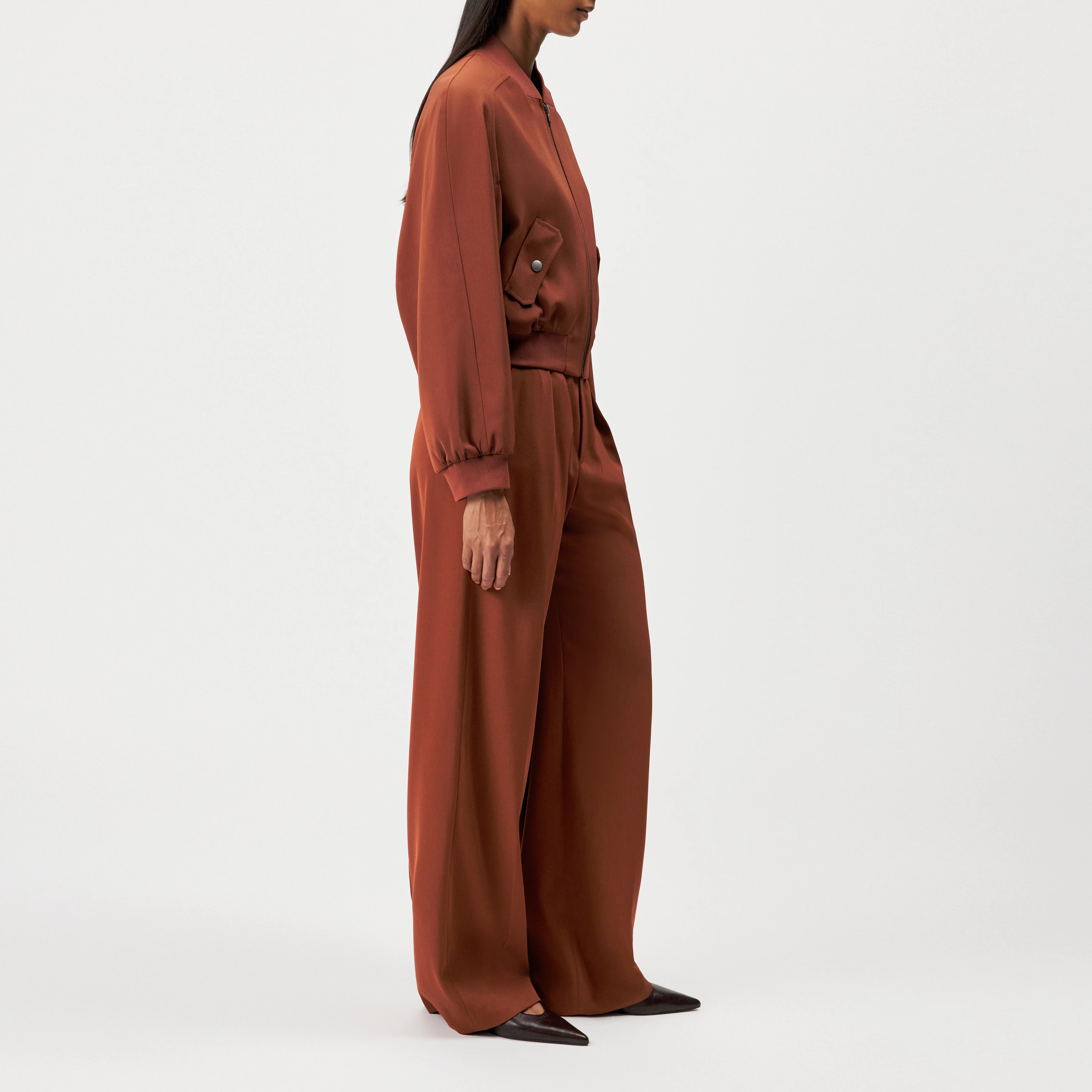 MARHAM - Blousonjacke in Techno-Gewebe - Damen - rot - Seitenansicht