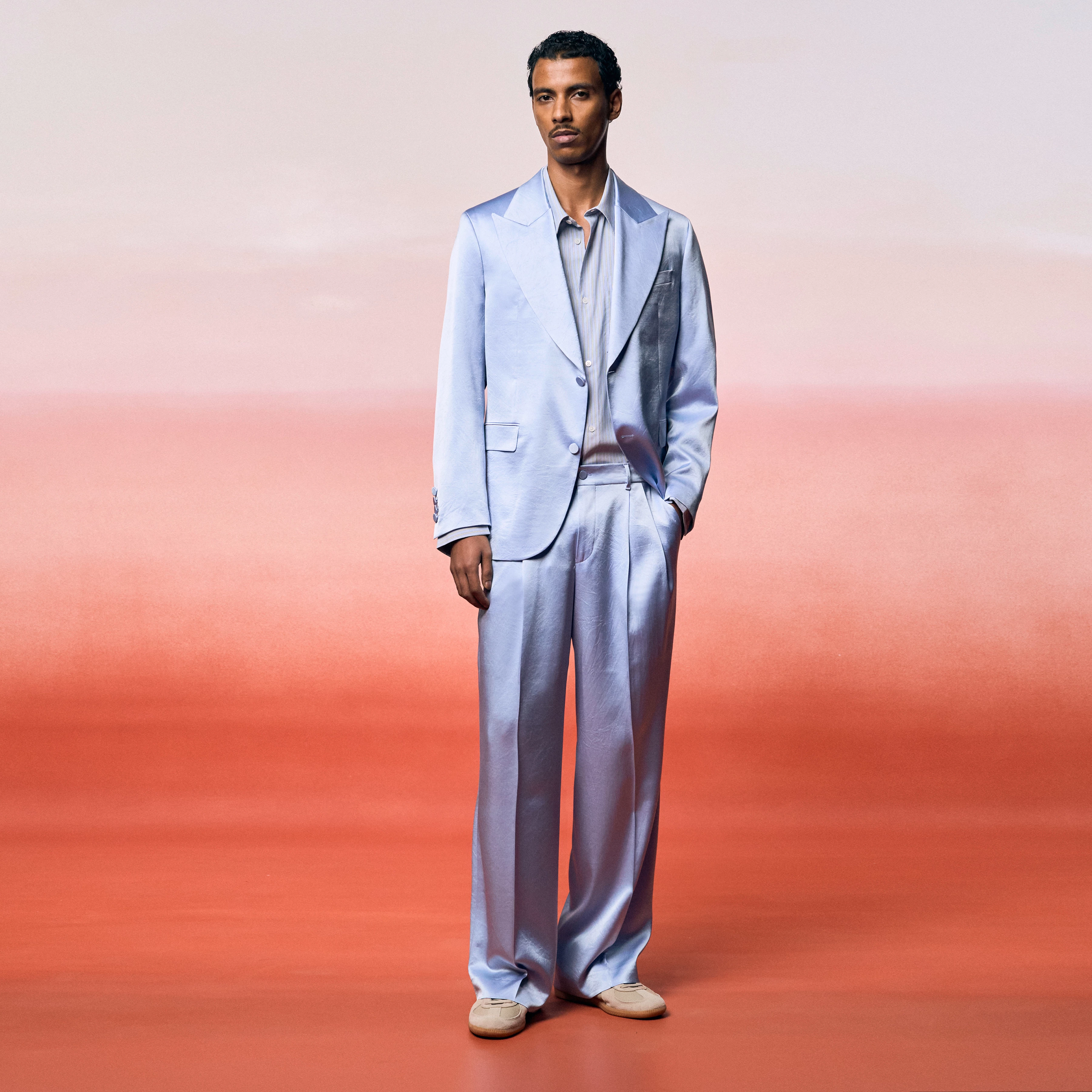 JACATO - Dinnerjacket in Satin - Herren - blau