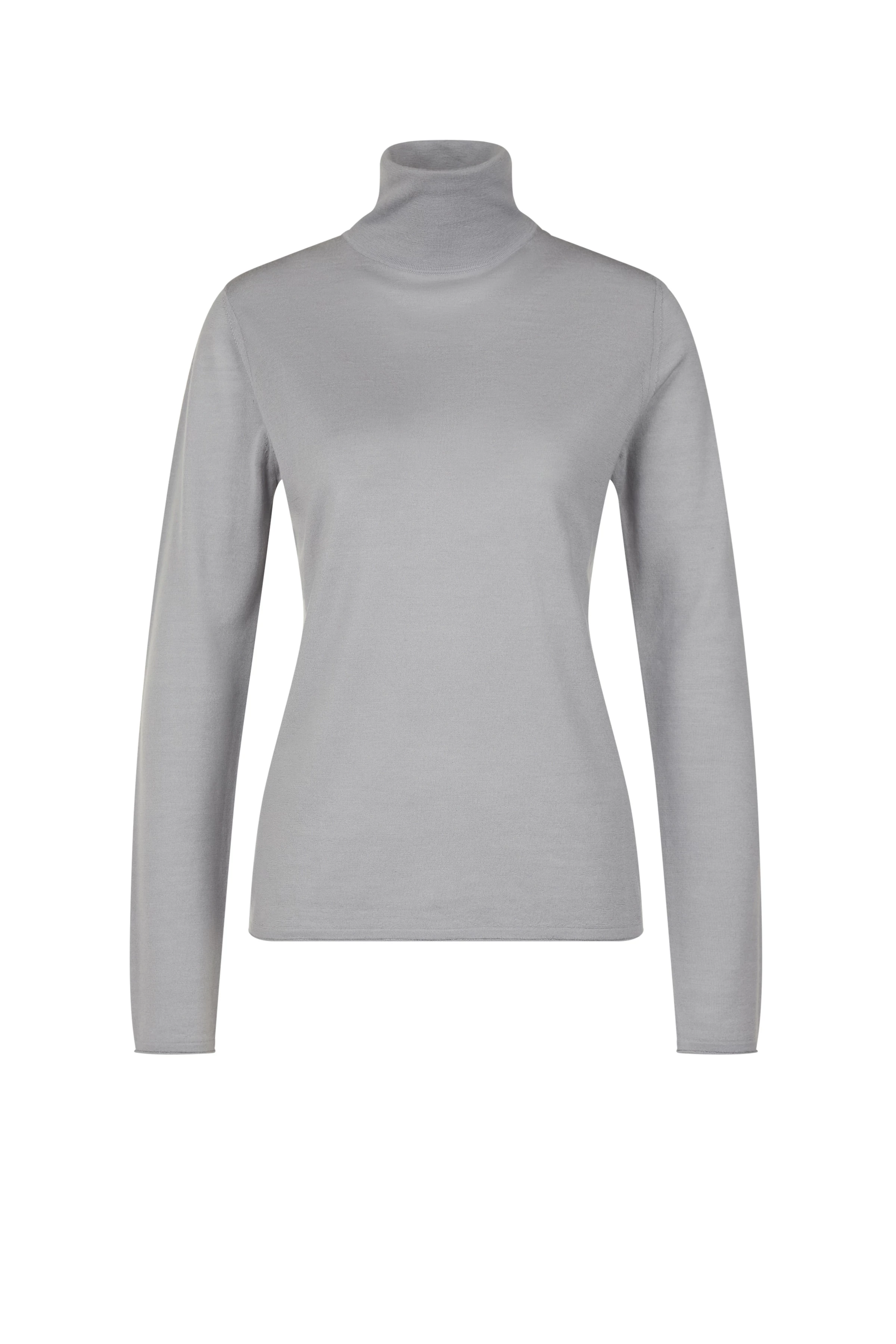 BENINA - Rollkragenpullover aus reiner Schurwolle - Damen - grau - Freisteller Frontansicht
