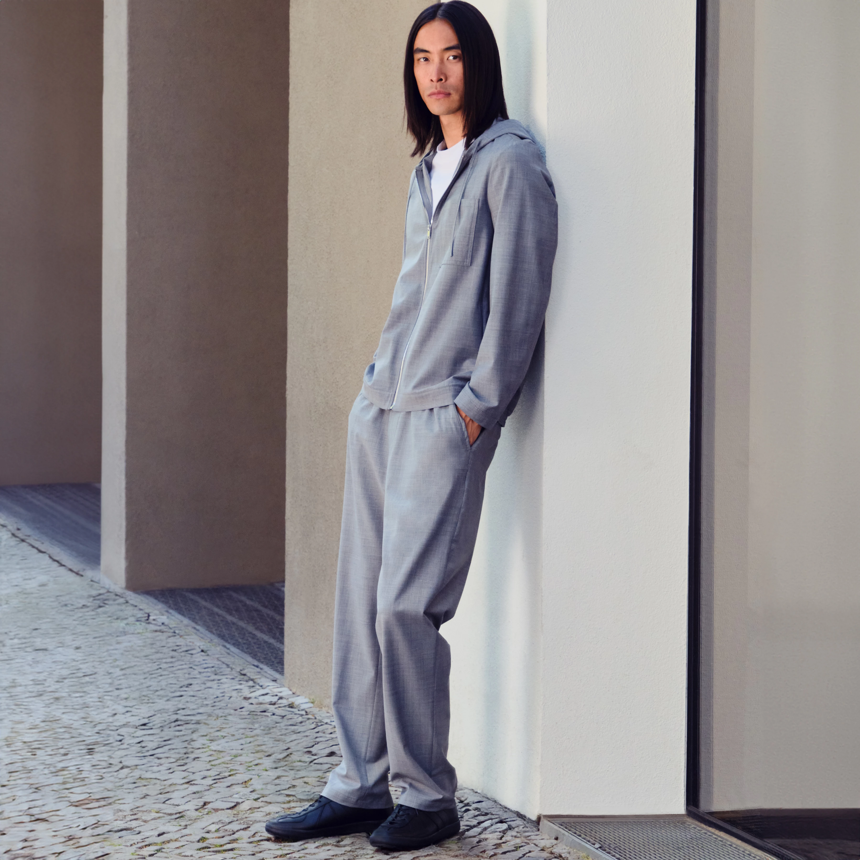 ACADO - Joggers in bi-stretch - men - grey