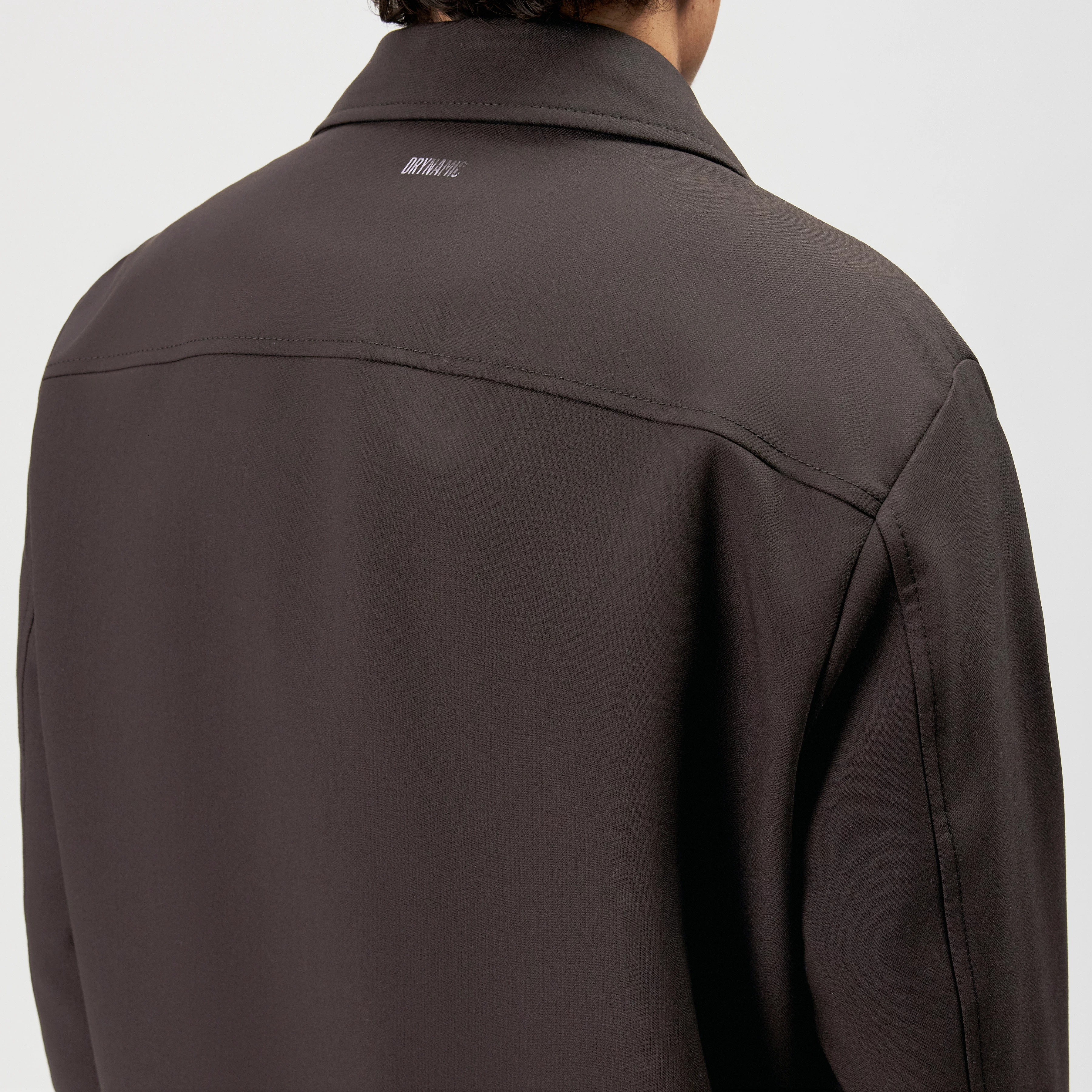 LOUVIN - Regular fit jacket with lapel collar - men - brown - Detailansicht am Model