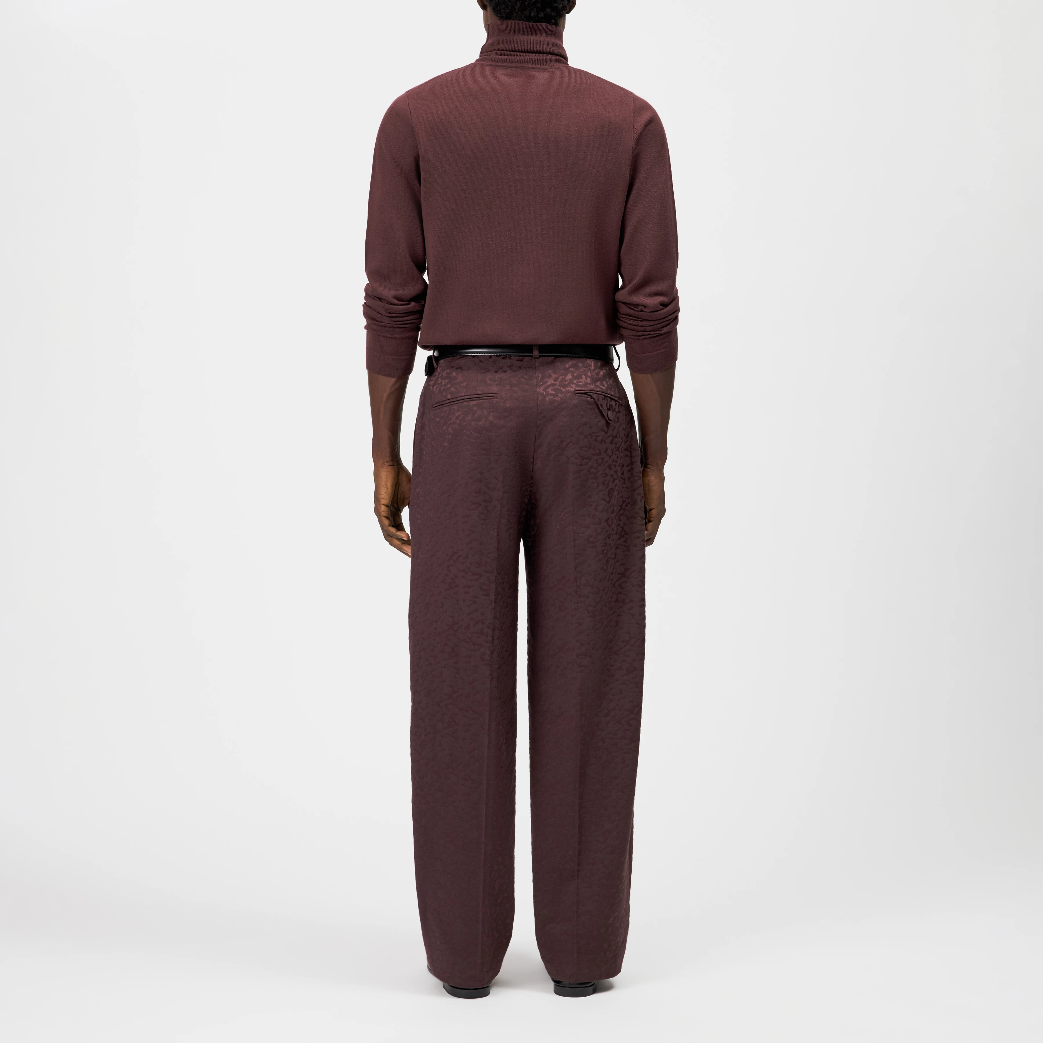NODACO - Cotton-blend classic trousers - men - red - Rückansicht