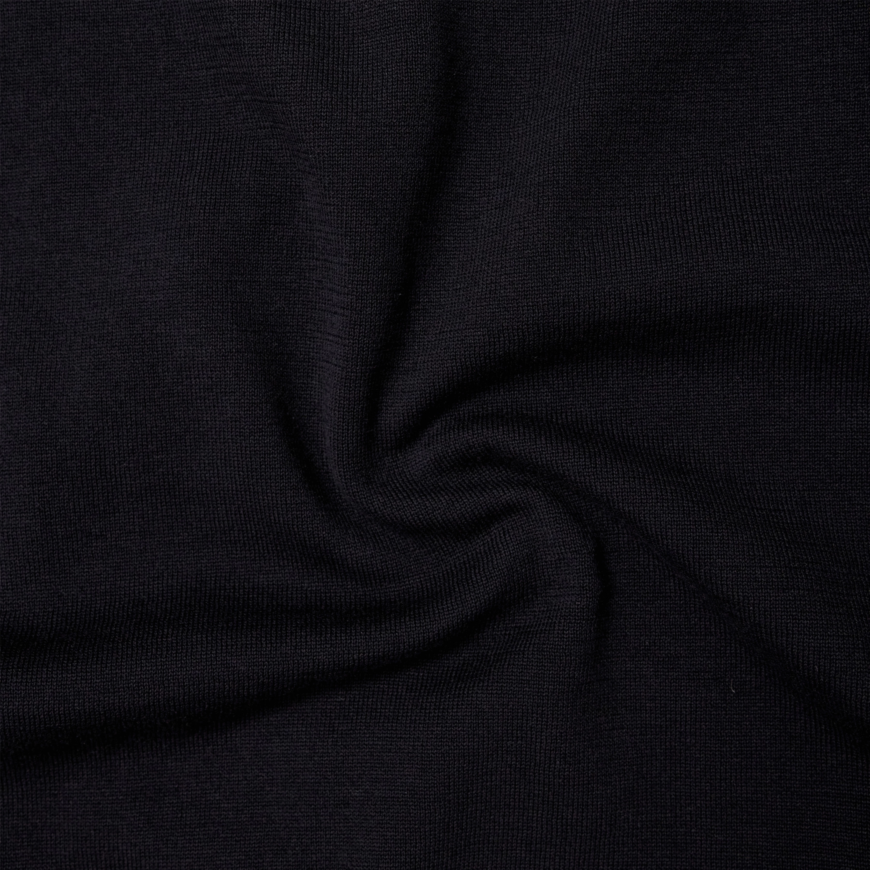 IRMINO - Long sleeve in pure cotton - men - black - Materialbild (B2C)