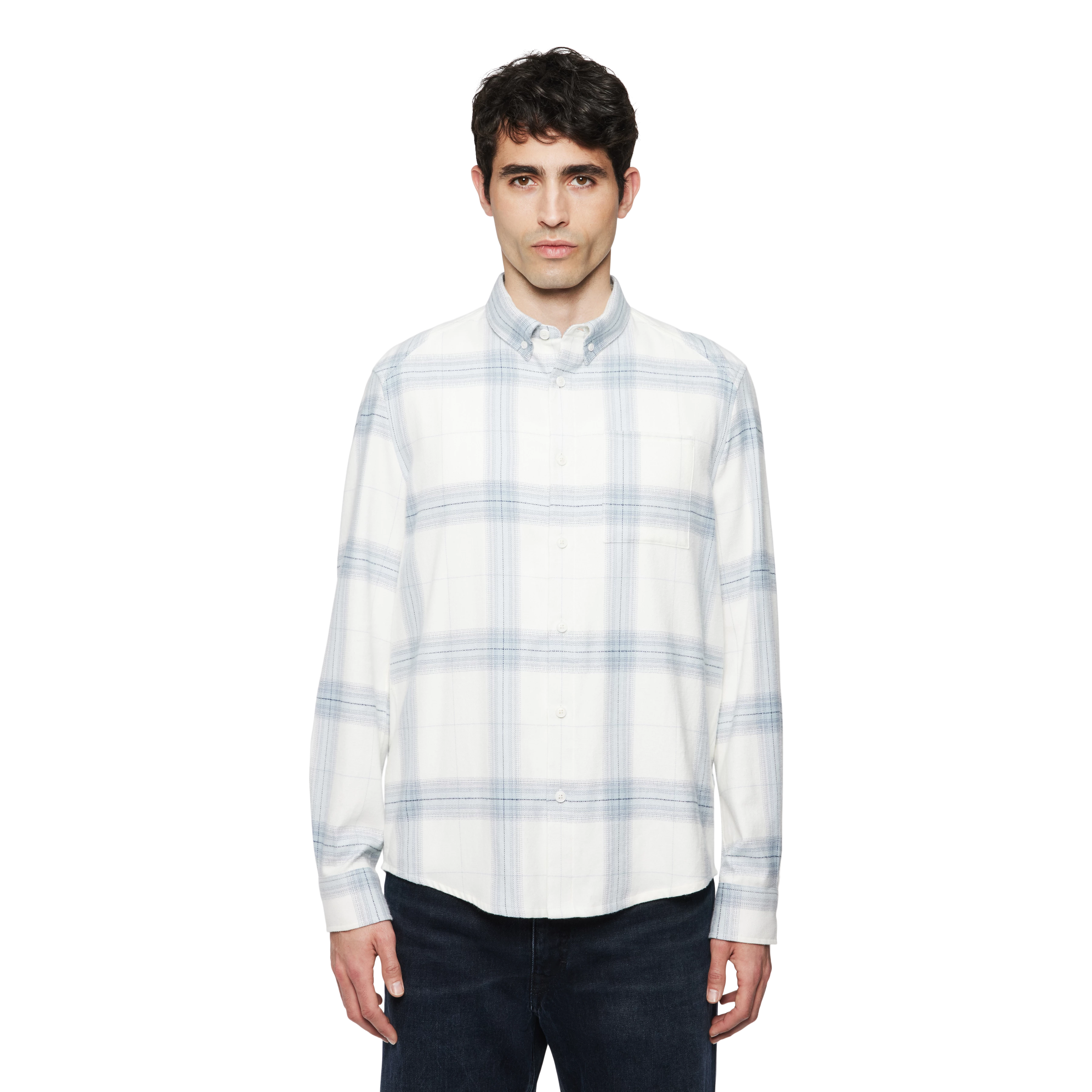 LIET_2 - Button-Down Hemd in Baumwolle - Herren - blau - Frontansicht