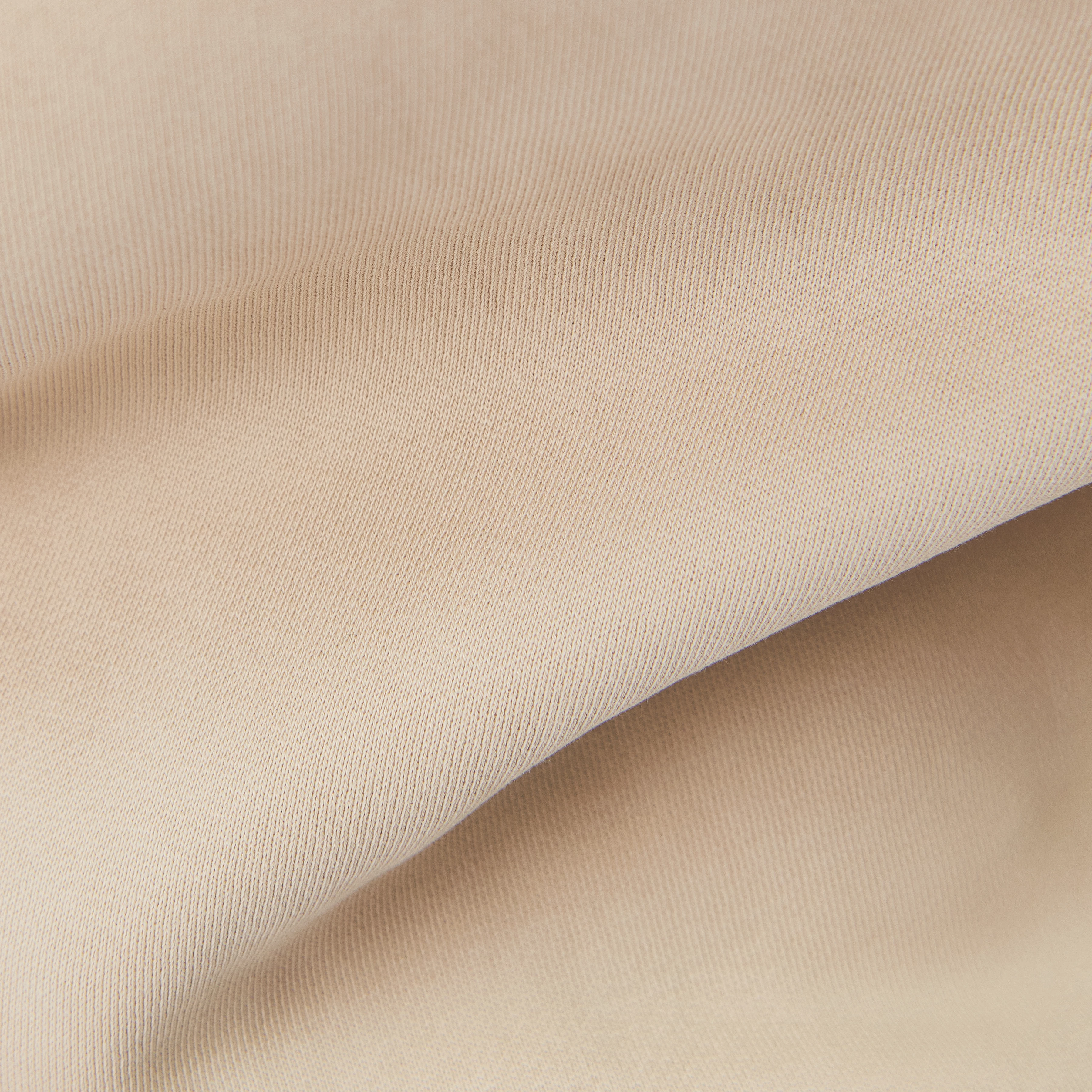 KAILEP - Half-zip troyer sweatshirt in cotton blend - men - beige - Materialbild (B2C)