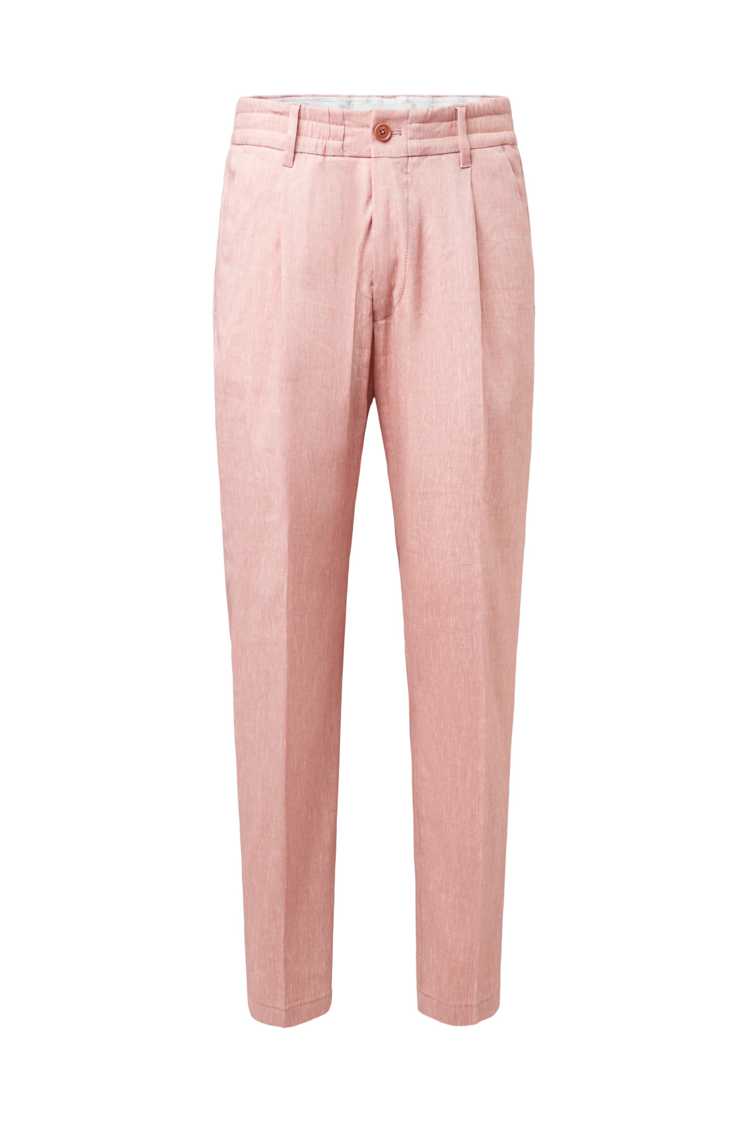 CHASY - Casual bukser med læg i hørmix - men - orange - Freisteller Frontansicht