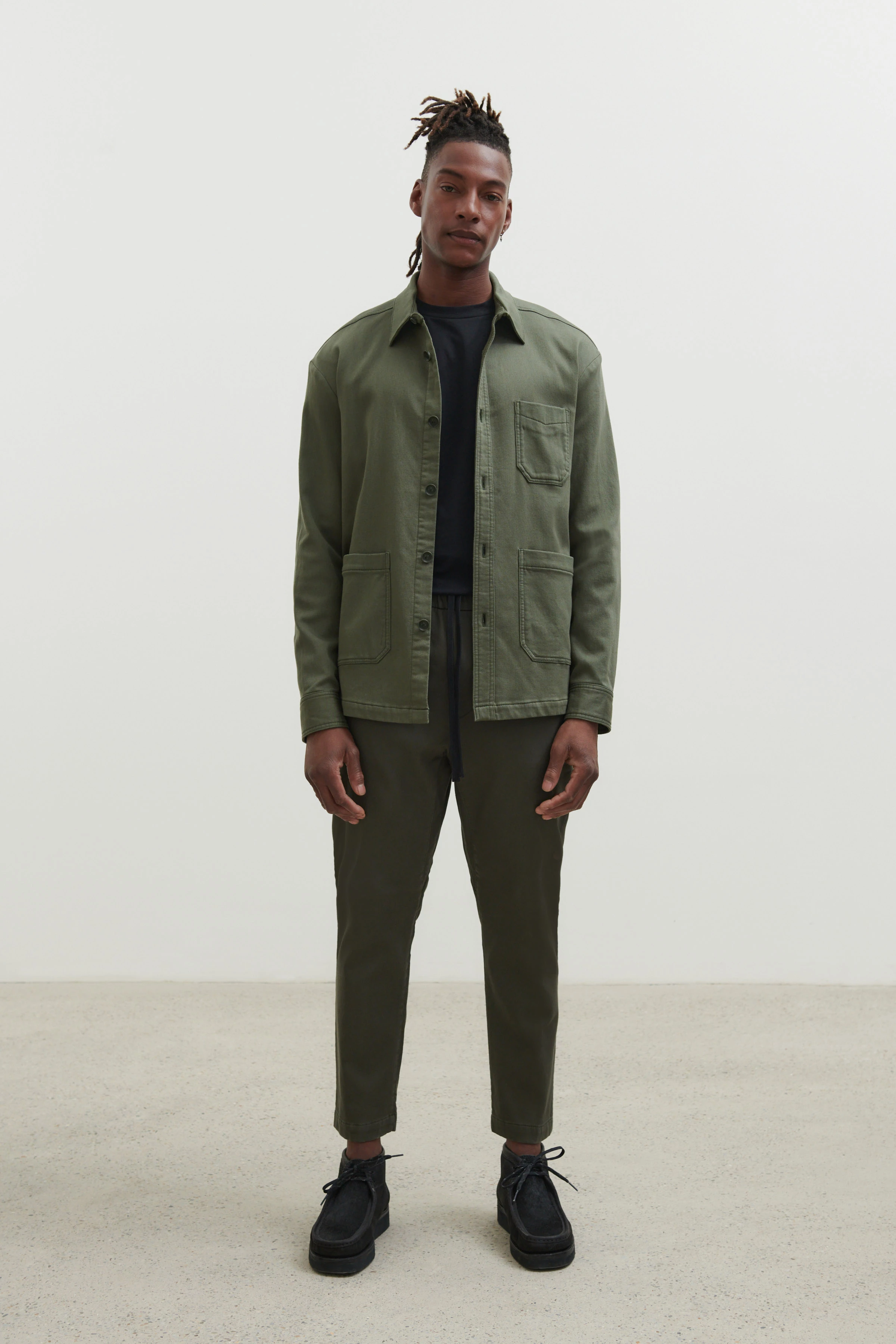 LAWEE_1 - jersey overhemd - heren - groen - Ganzkörper-Frontansicht