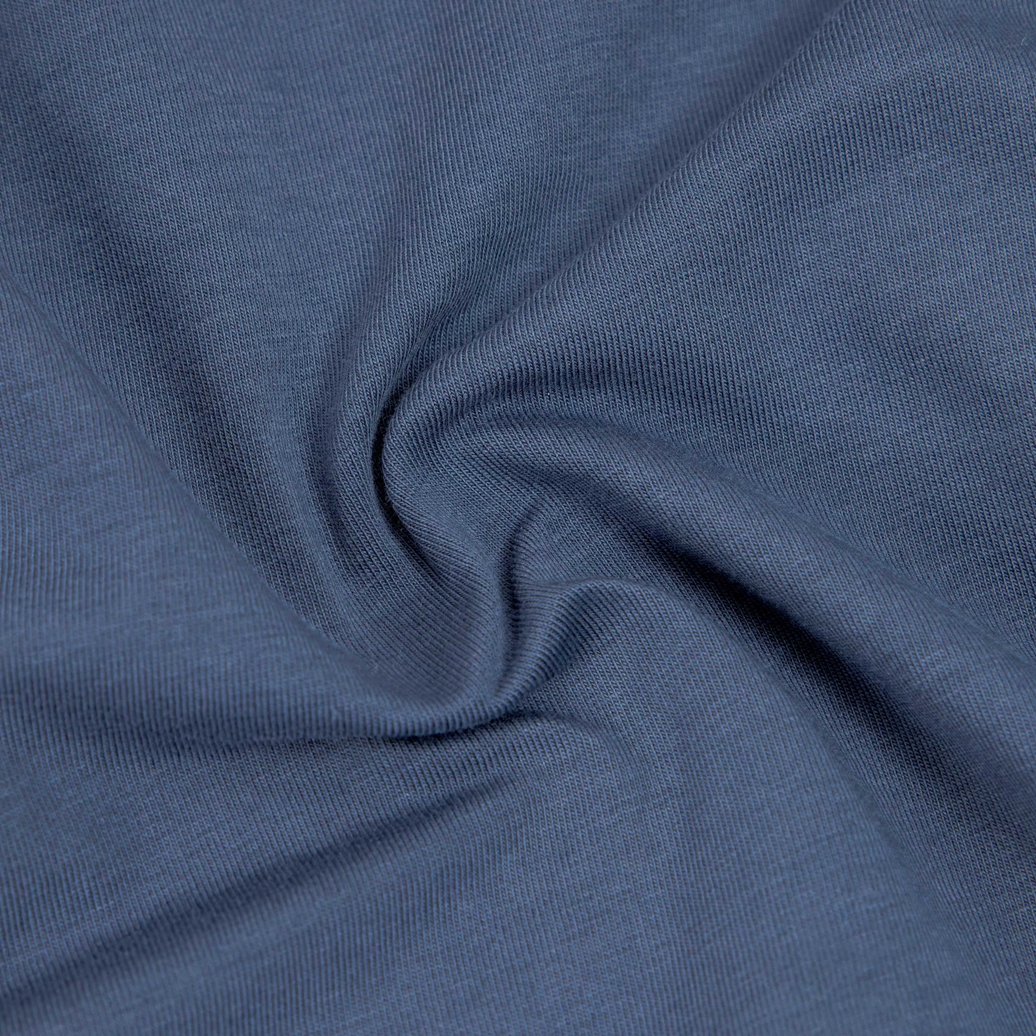 ANTON - Fitted T-shirt i bomuld - men - blå - Materialbild (B2C)