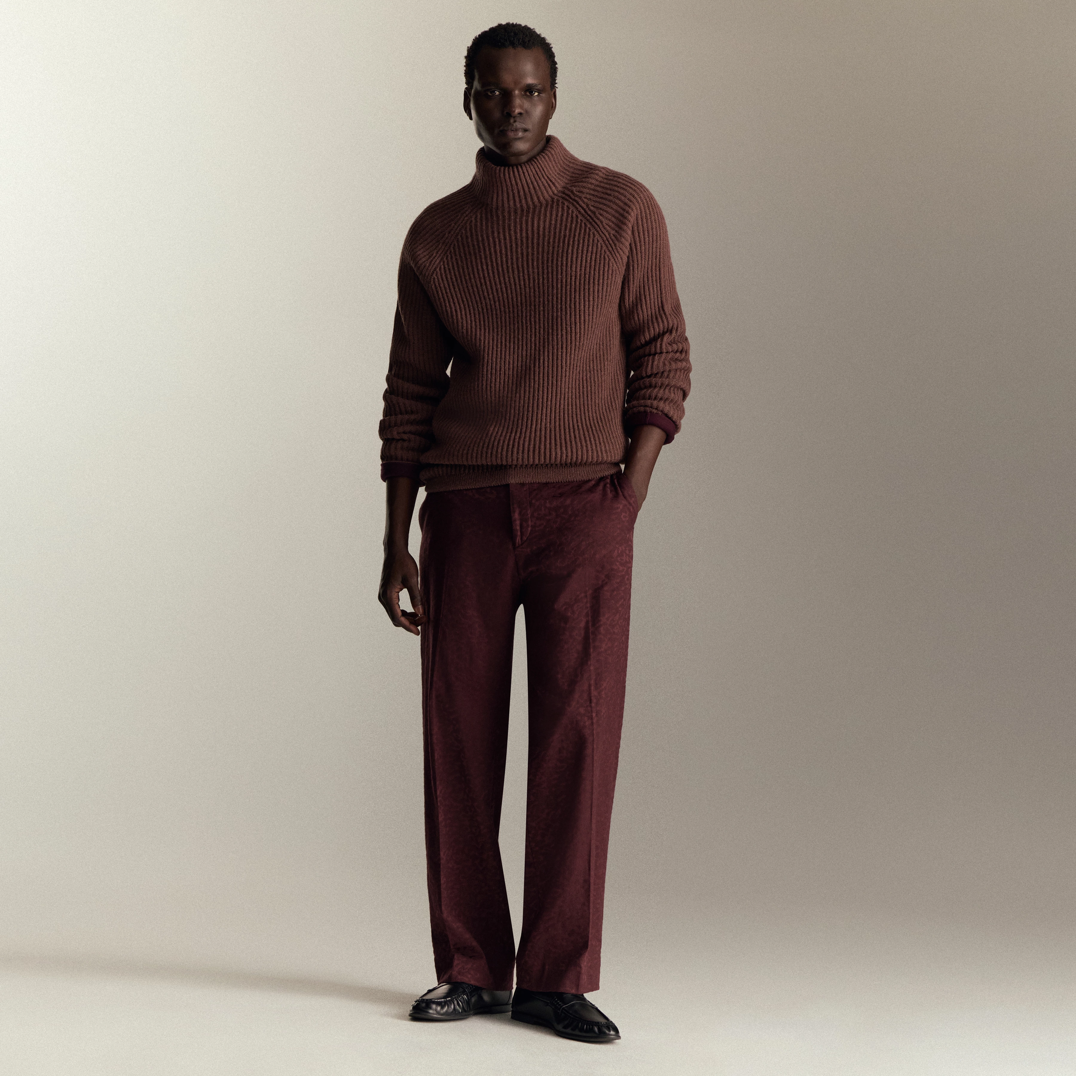 NODACO - Cotton-blend classic trousers - men - red