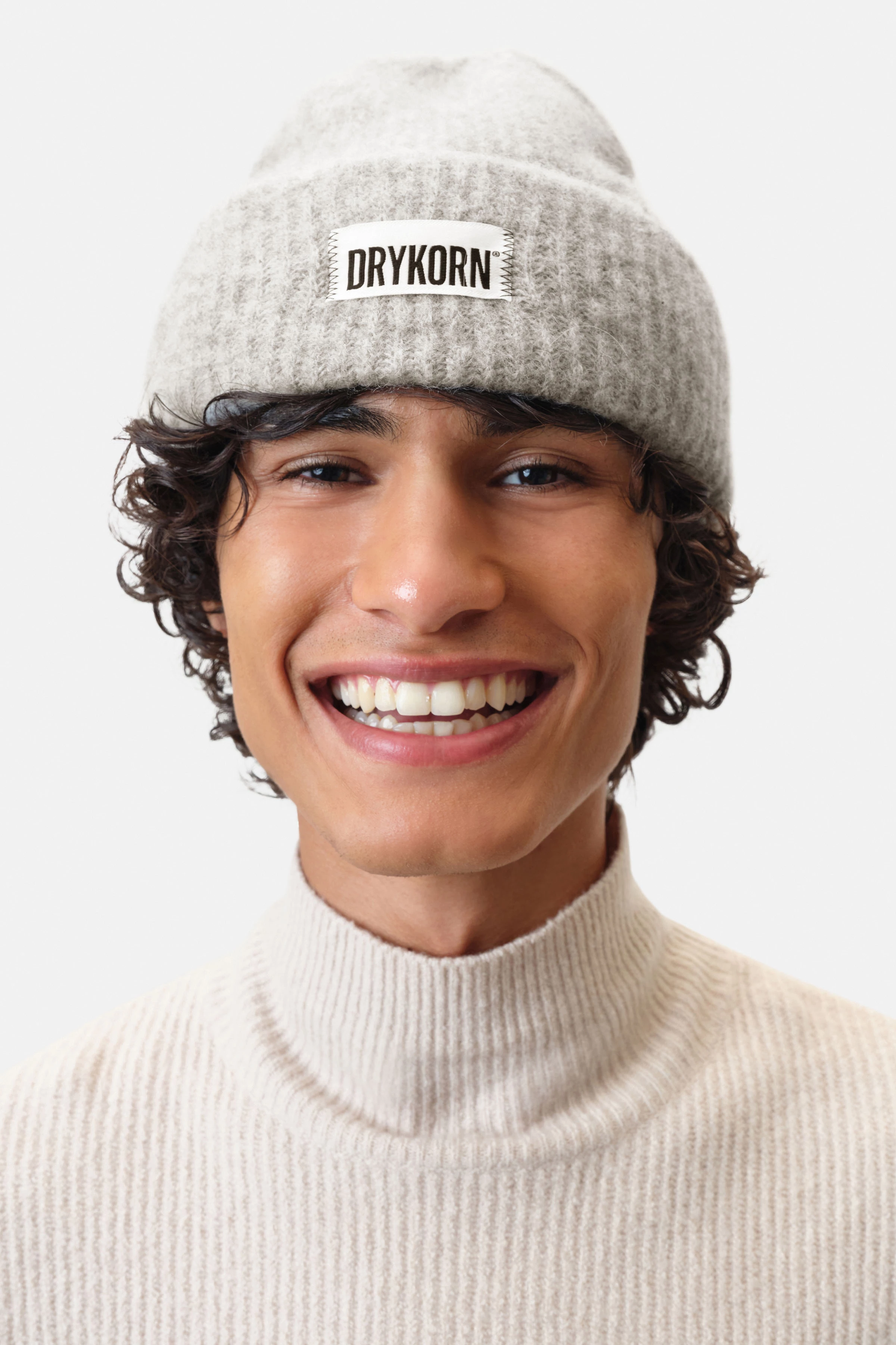 LOAH - Beanie in Alpaka-Mix - Unisex - grau - Frontansicht