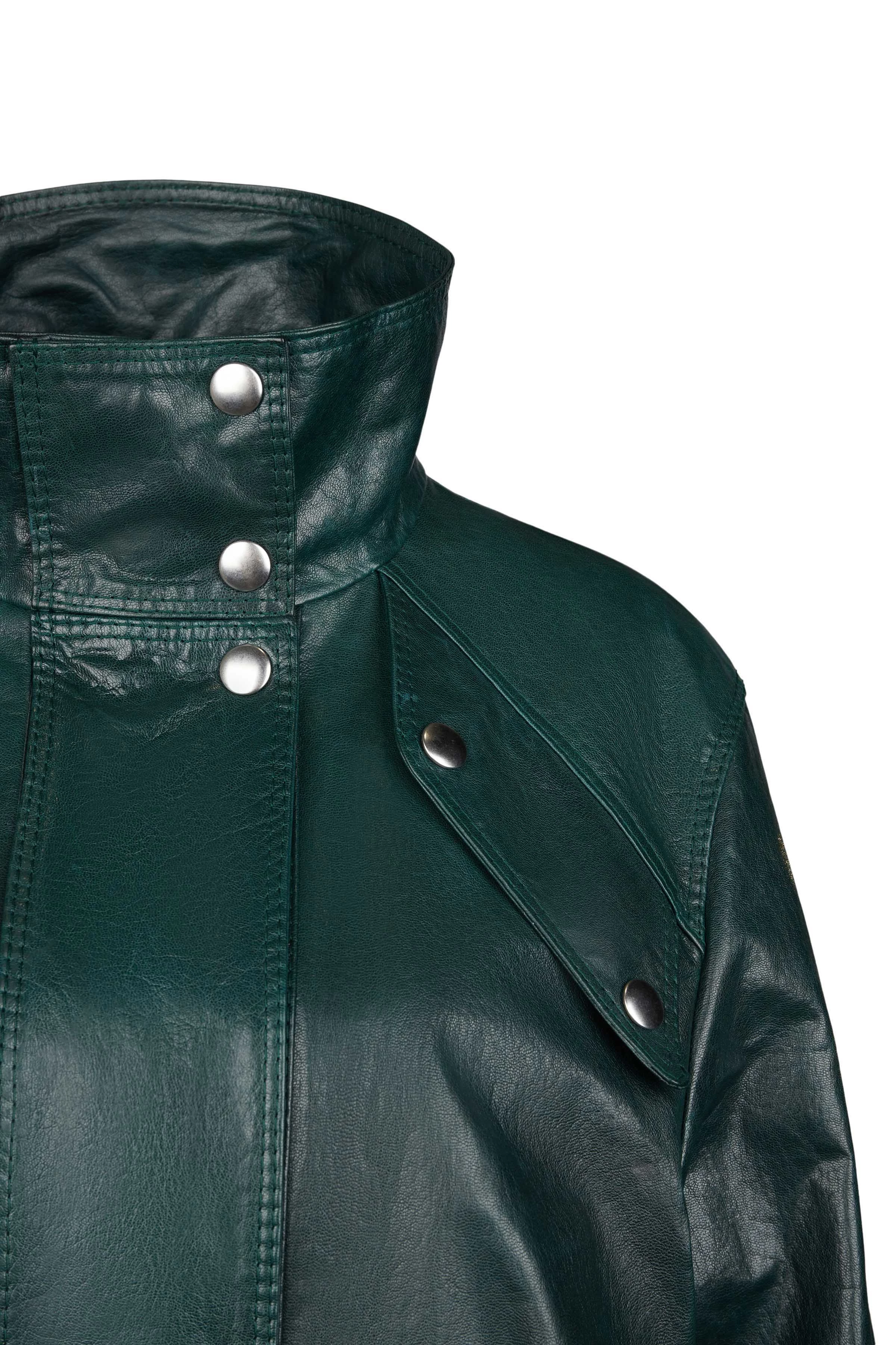 KENSAL - Leder Parka - Damen - oliv - Freisteller Platzhalter