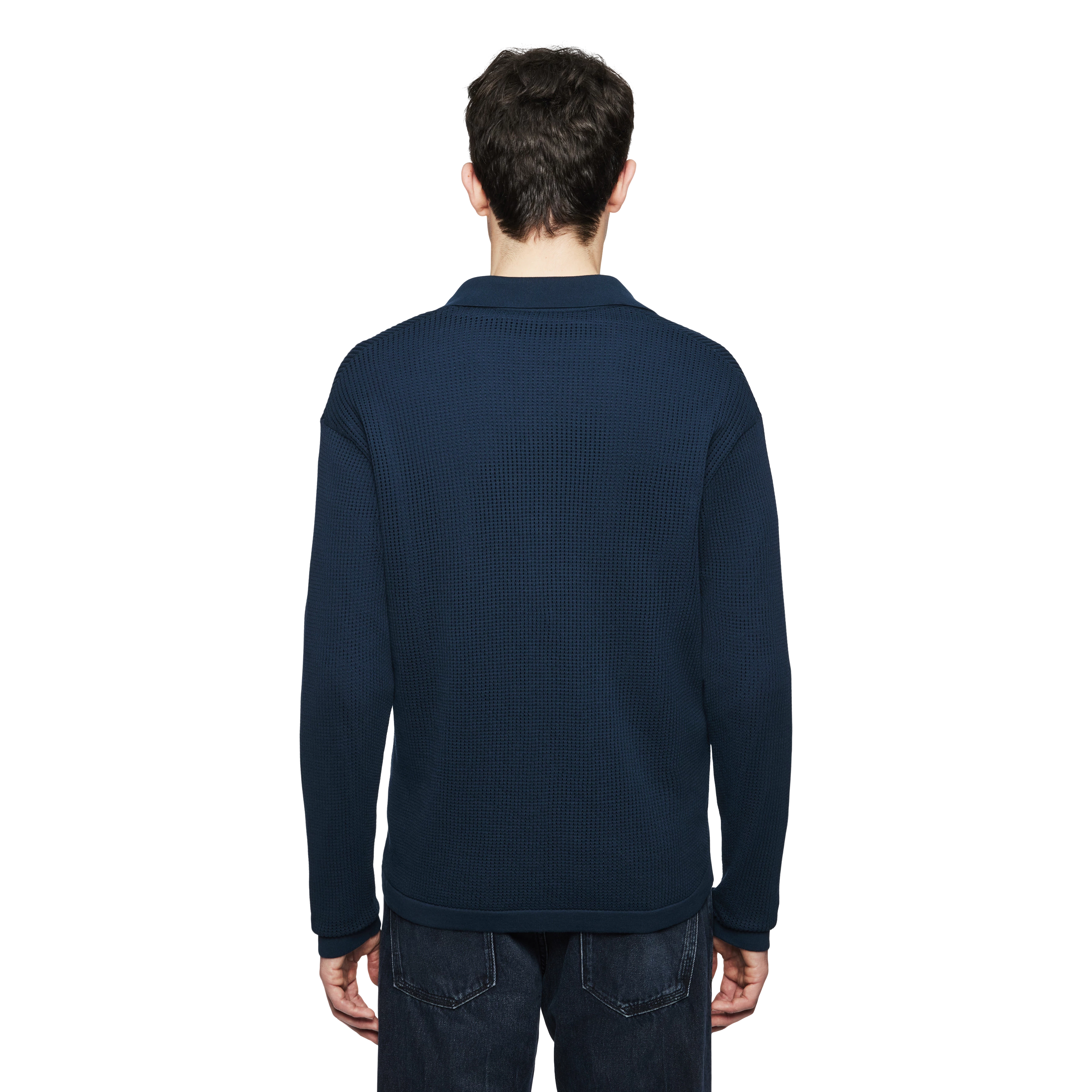 RAYMONT - Cardigan in Baumwolle - Herren - blau - Rückansicht