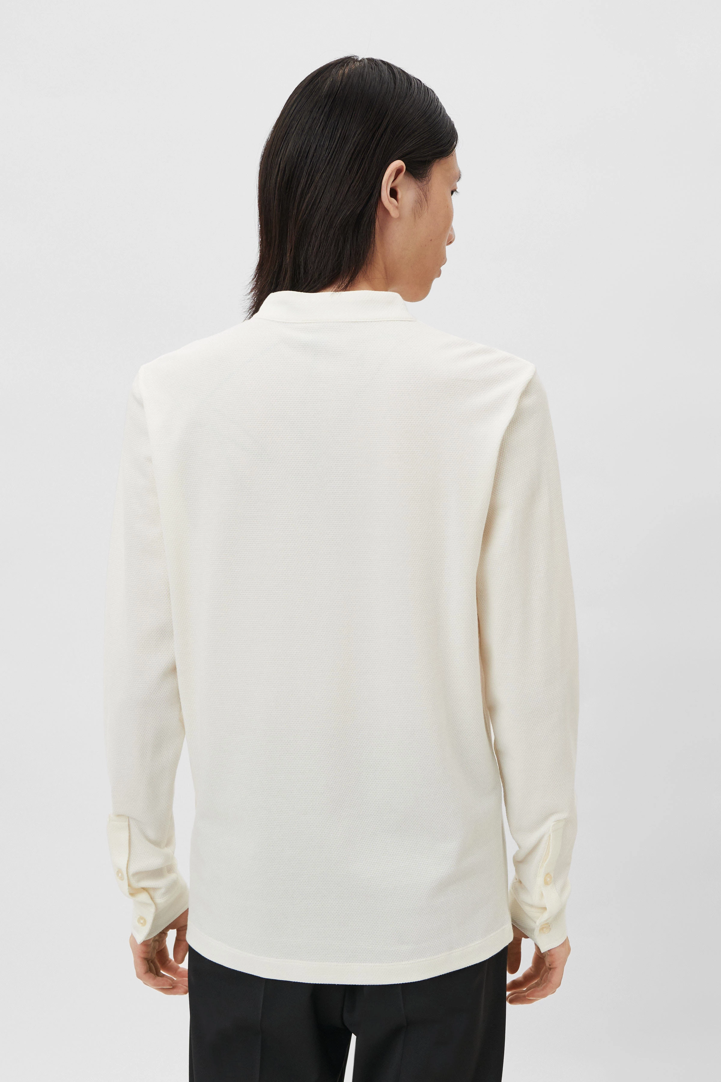 KENO - Longsleeve aus Baumwoll-Mix - Herren - off white - Rückansicht