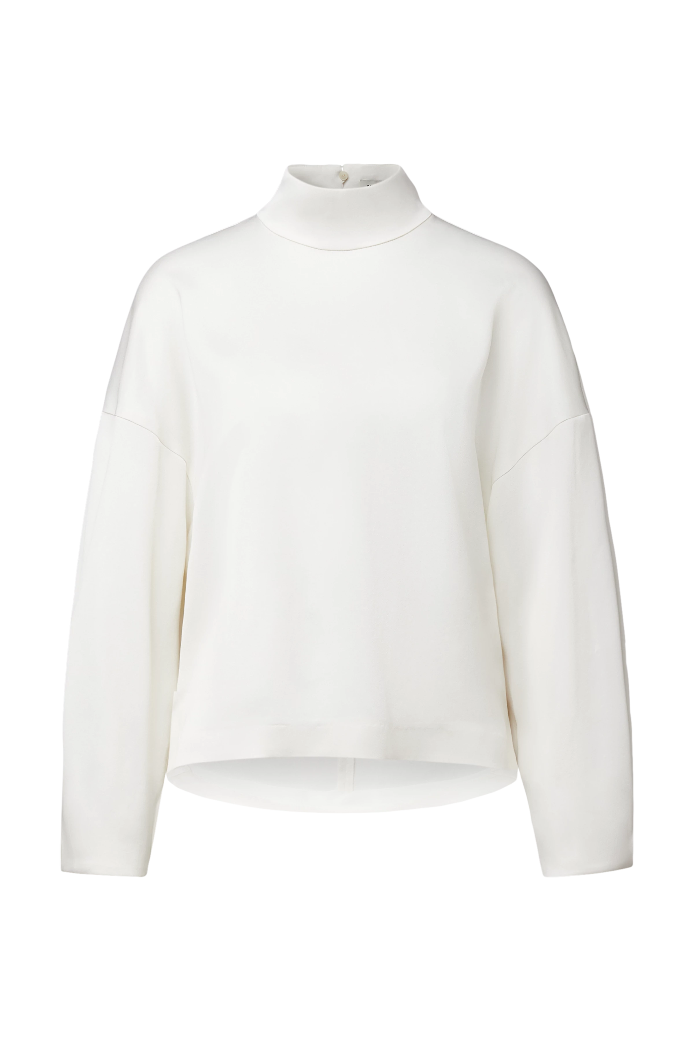 ALVARA - Satin blouse with stand-up collar - women - off white - Freisteller Frontansicht