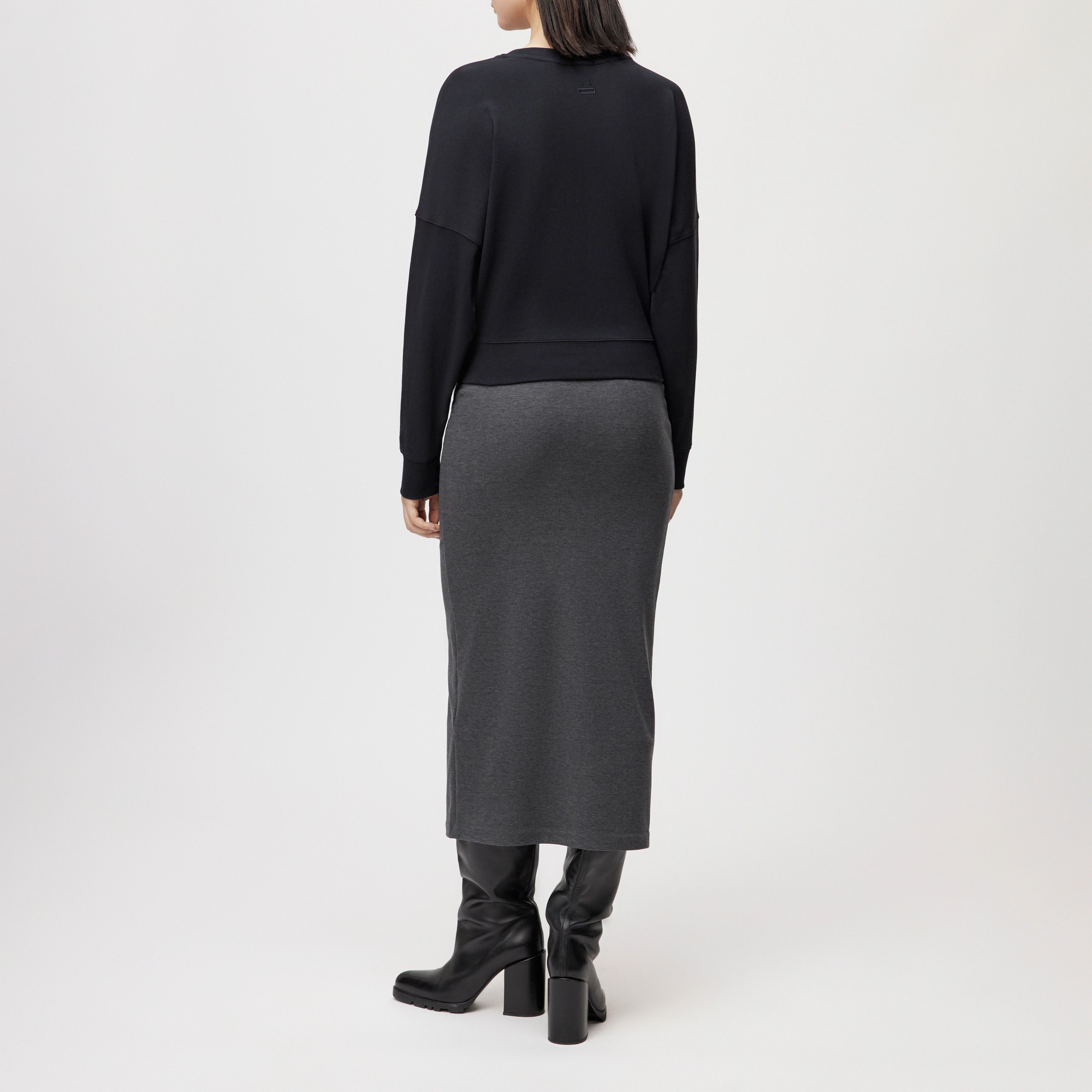 MASRE_P8 - Sweatshirt in Baumwoll-Mix - Damen - schwarz - Rückansicht