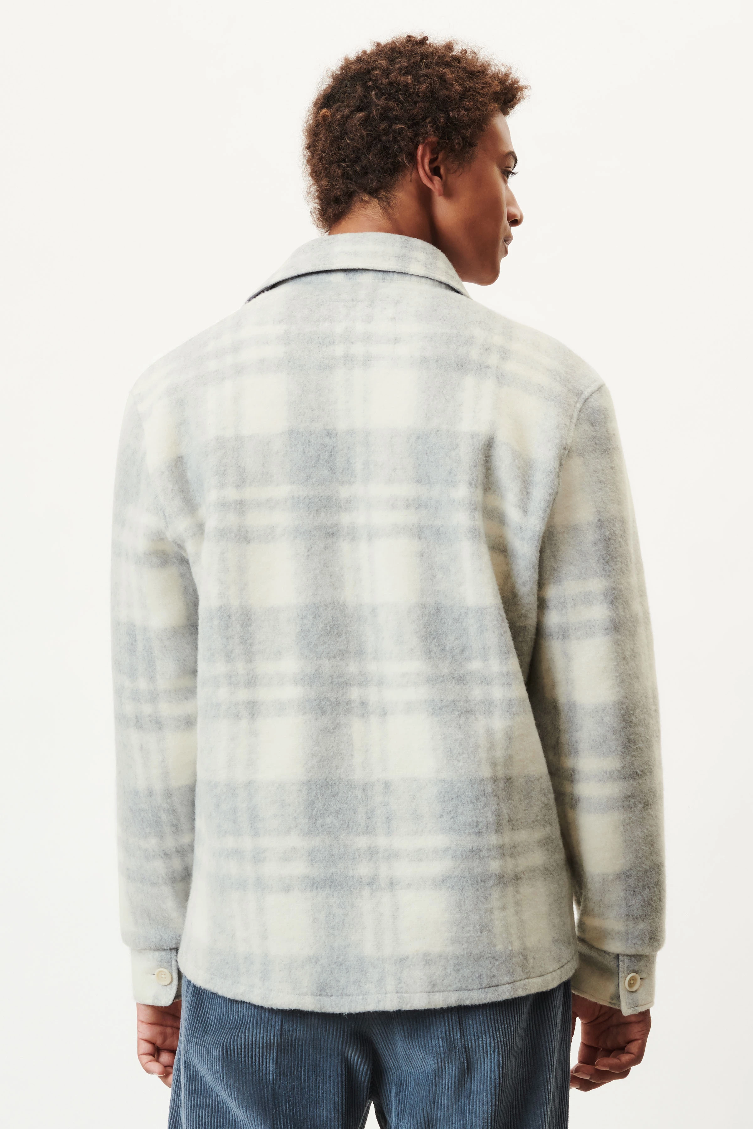 HEZAN - Overshirt in heavy Jersey - Herren - grau - Rückansicht