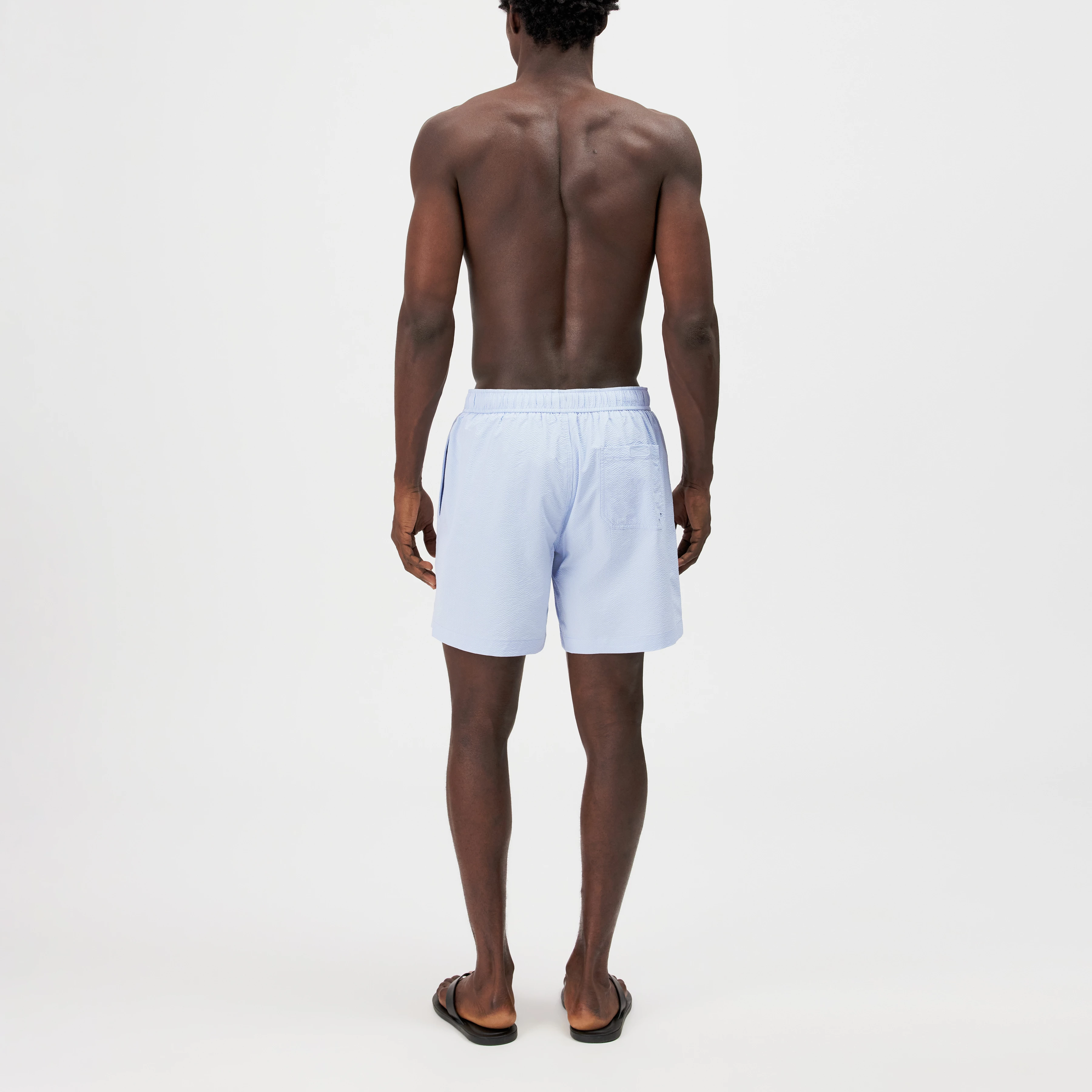 JARON - Short swim trunks with crinkle effect - unisex - blue - Rückansicht
