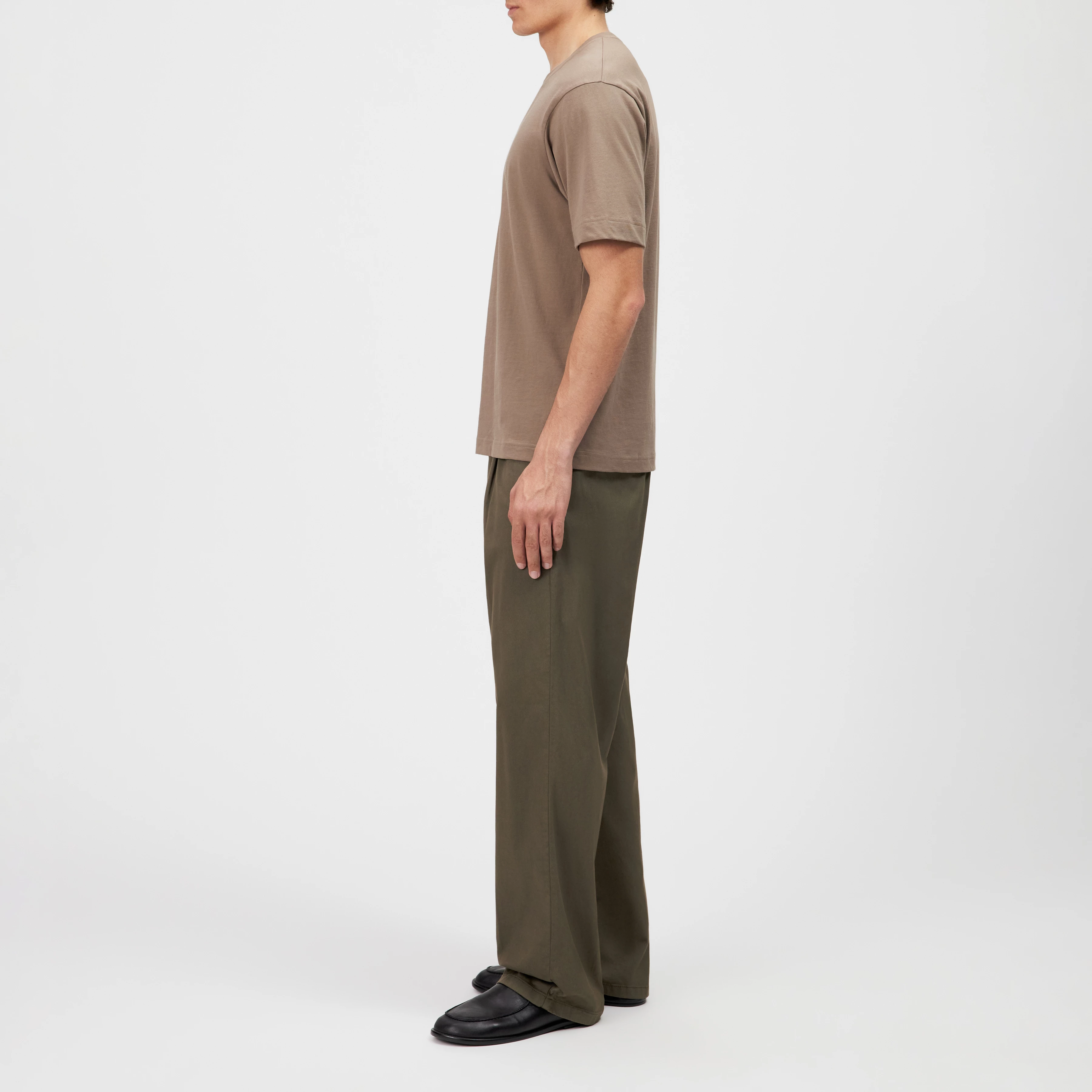 RAPHAEL - T-shirt in pure cotton - men - brown - Seitenansicht
