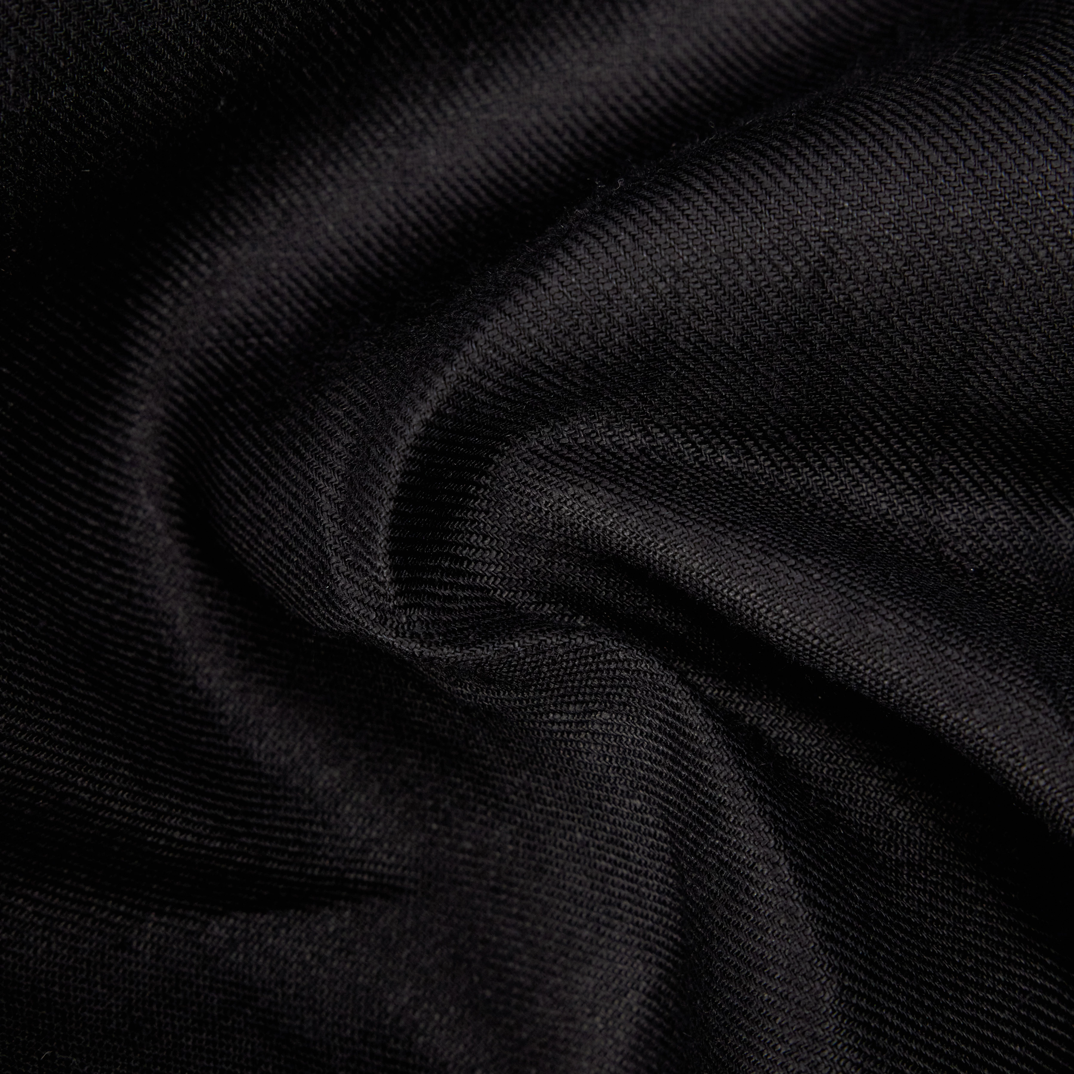 WINCHAM - Pure linen blazer with tie belt - women - black - Materialbild (B2C)