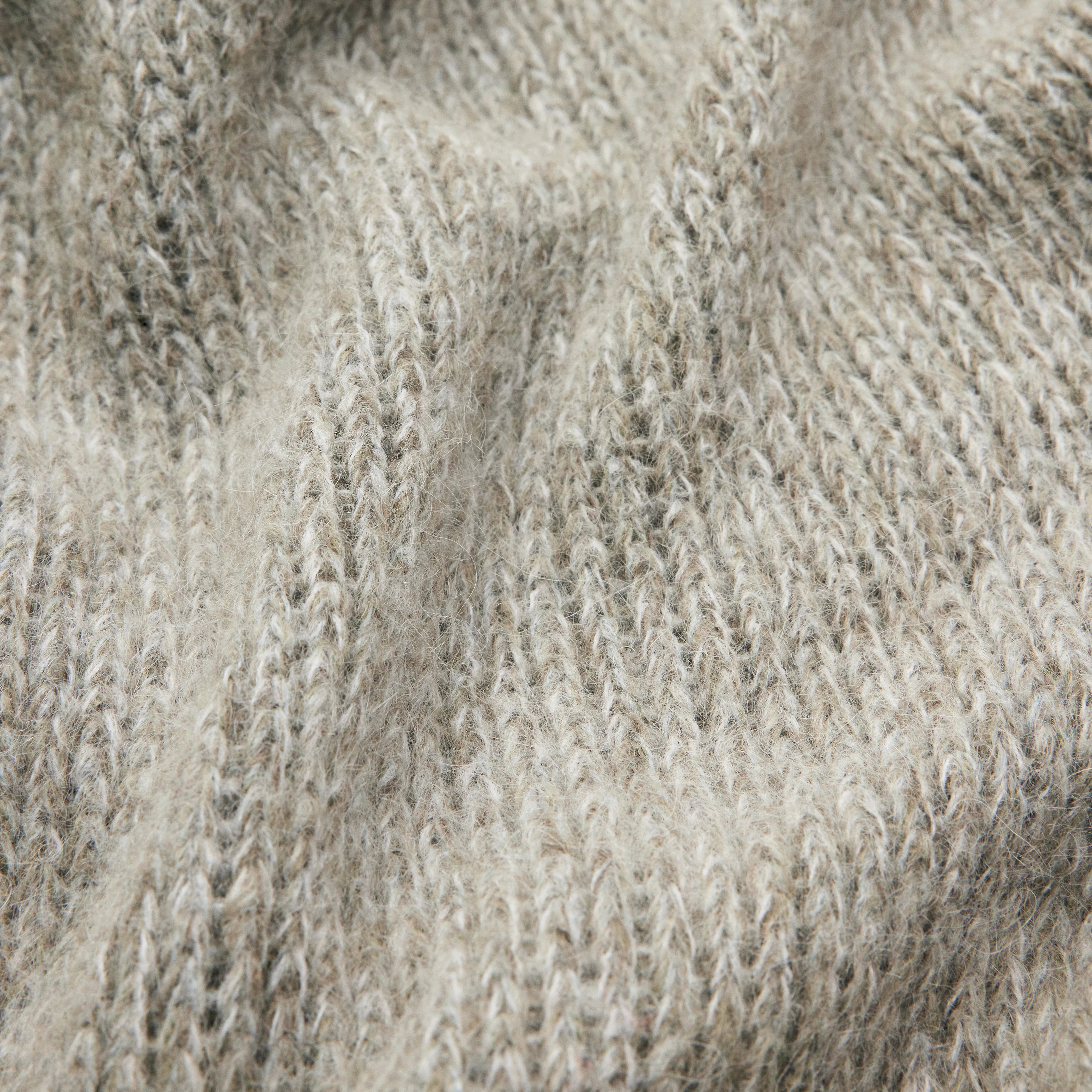 SOMAIJA - Oversized Pullover in Mouliné-Alpaka-Wollmix - Damen - grün - Materialbild (B2C)