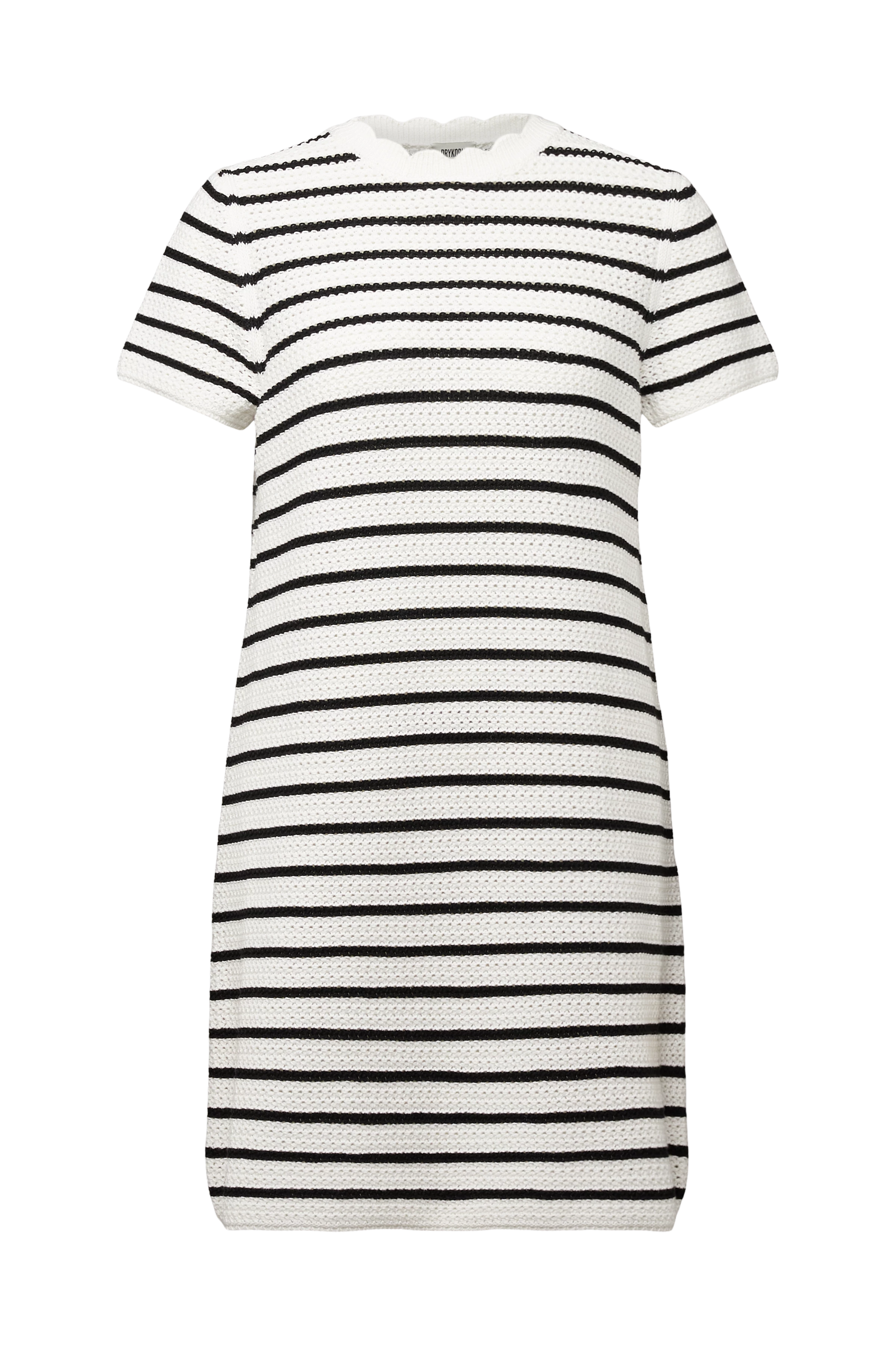 AIULA - Striped knit T-shirt dress - women - off white - Freisteller Frontansicht