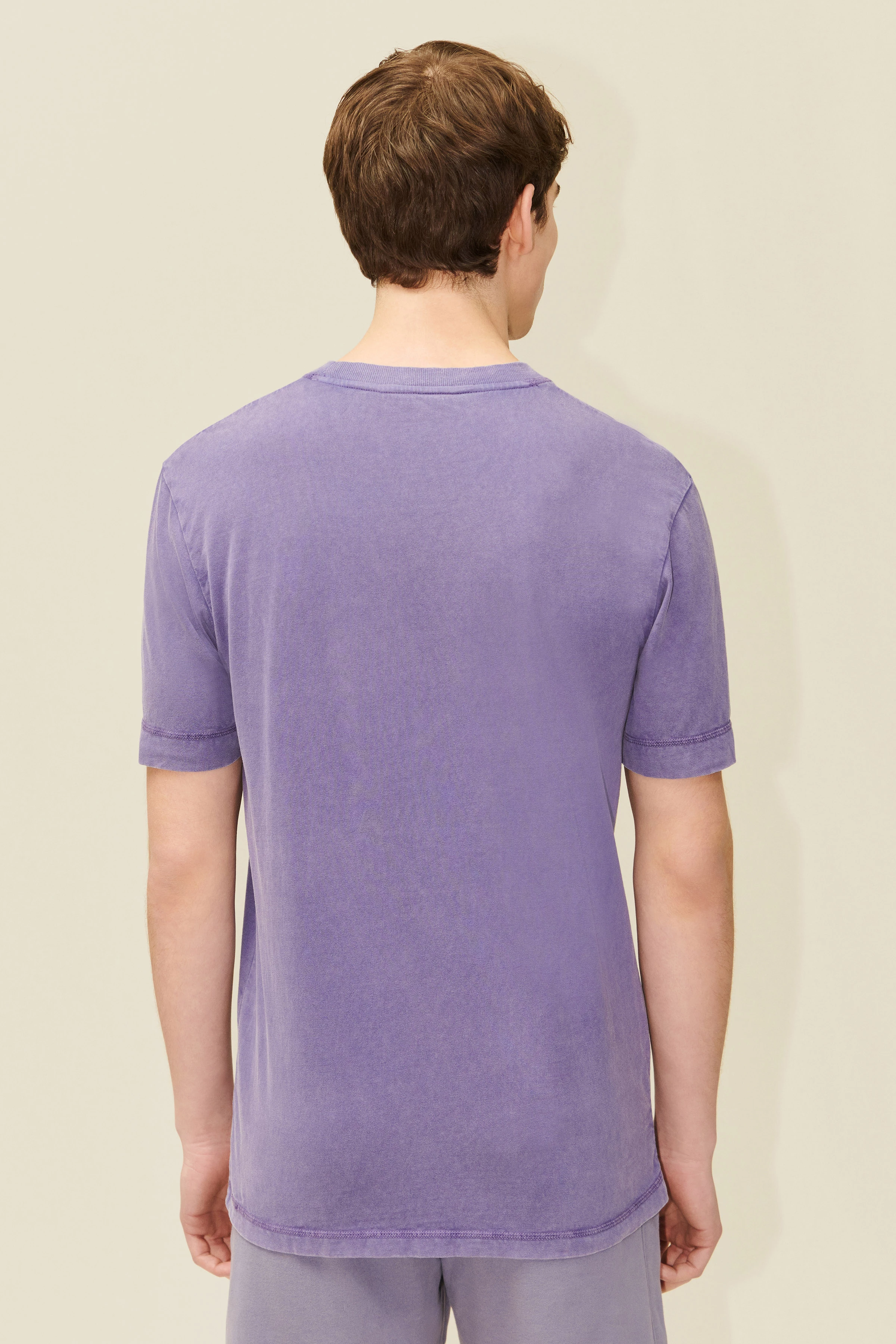 RAPHAEL - T-shirt in soft jersey - men - purple - Rückansicht