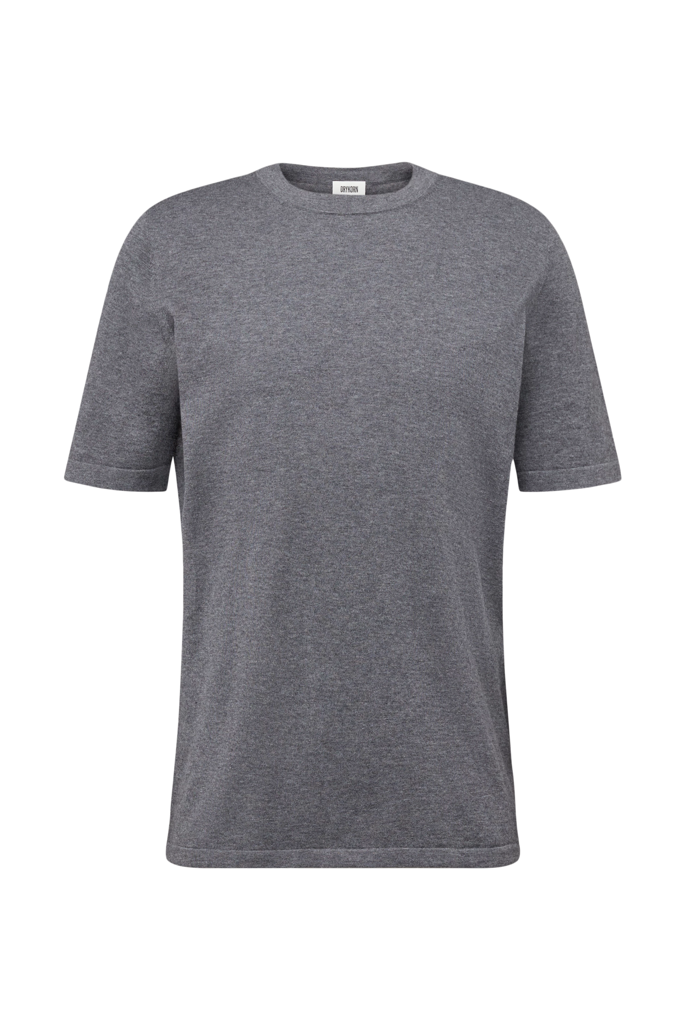 VALENTIN - T-shirt in mercerised cotton - men - grey - Freisteller Frontansicht