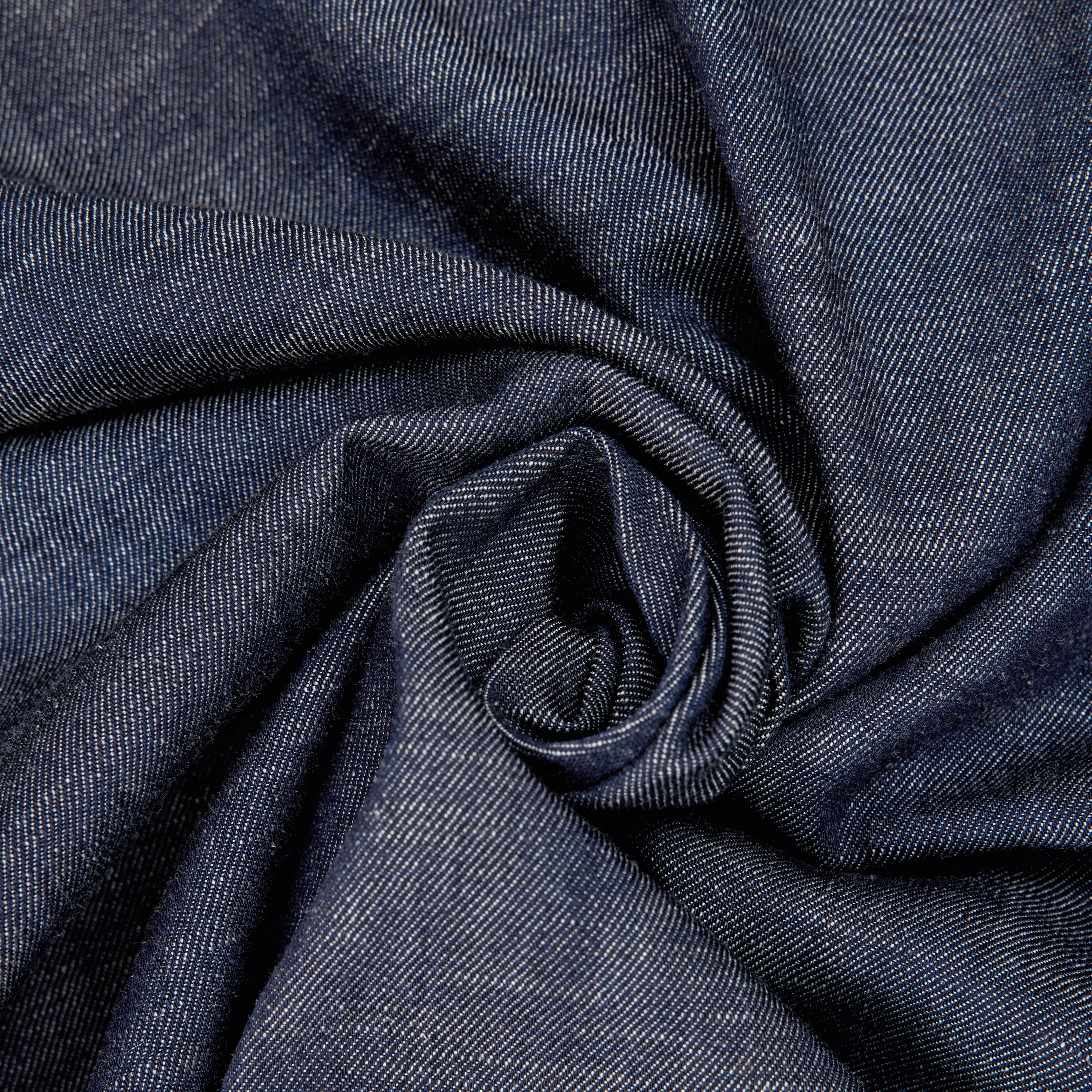 SERITH - Boxy shirt blouse in denim look - women - blue - Materialbild (B2C)