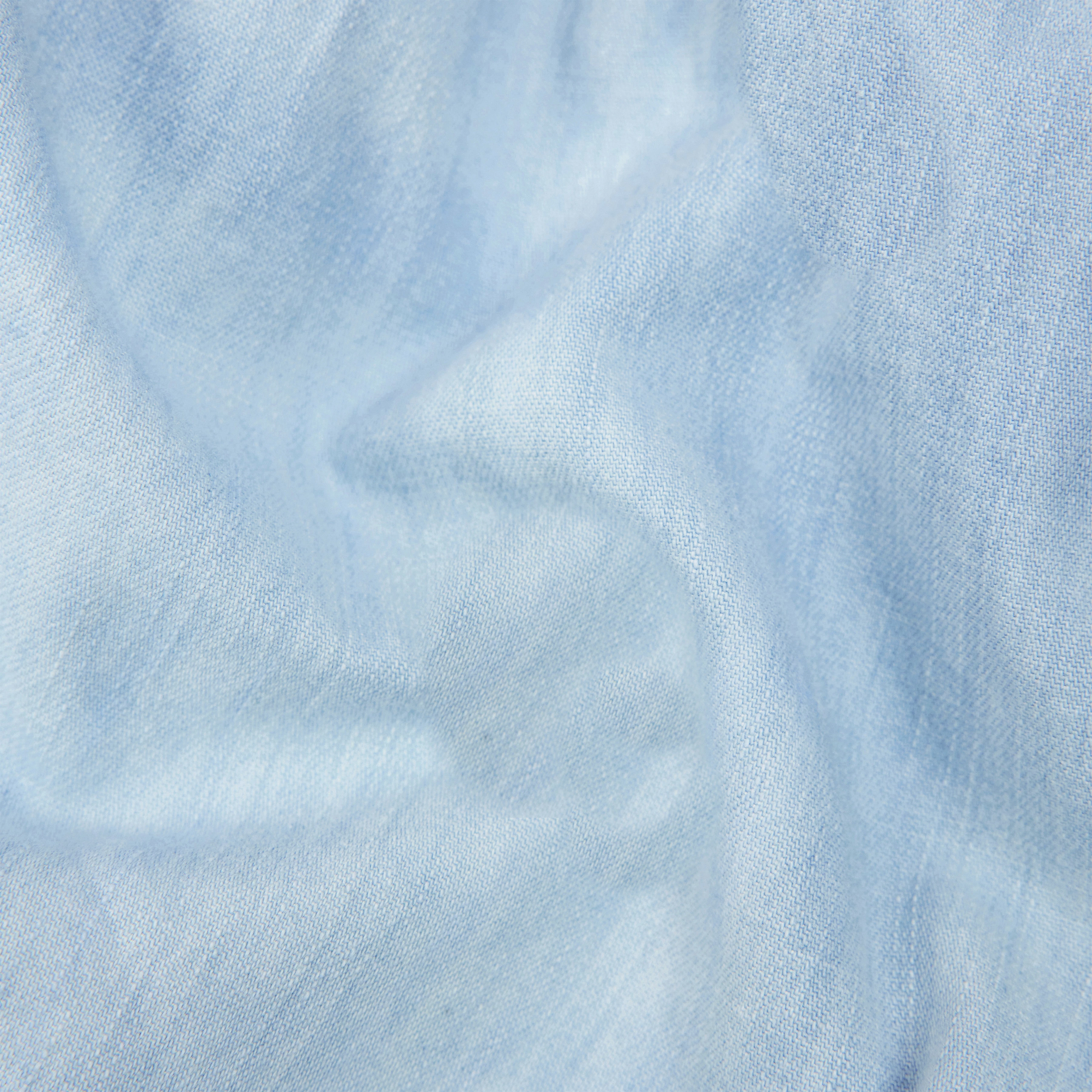 RIVANA - Cropped Bandeau-Bluse in Denim-Optik und Neckholder - Damen - blau - Materialbild (B2C)