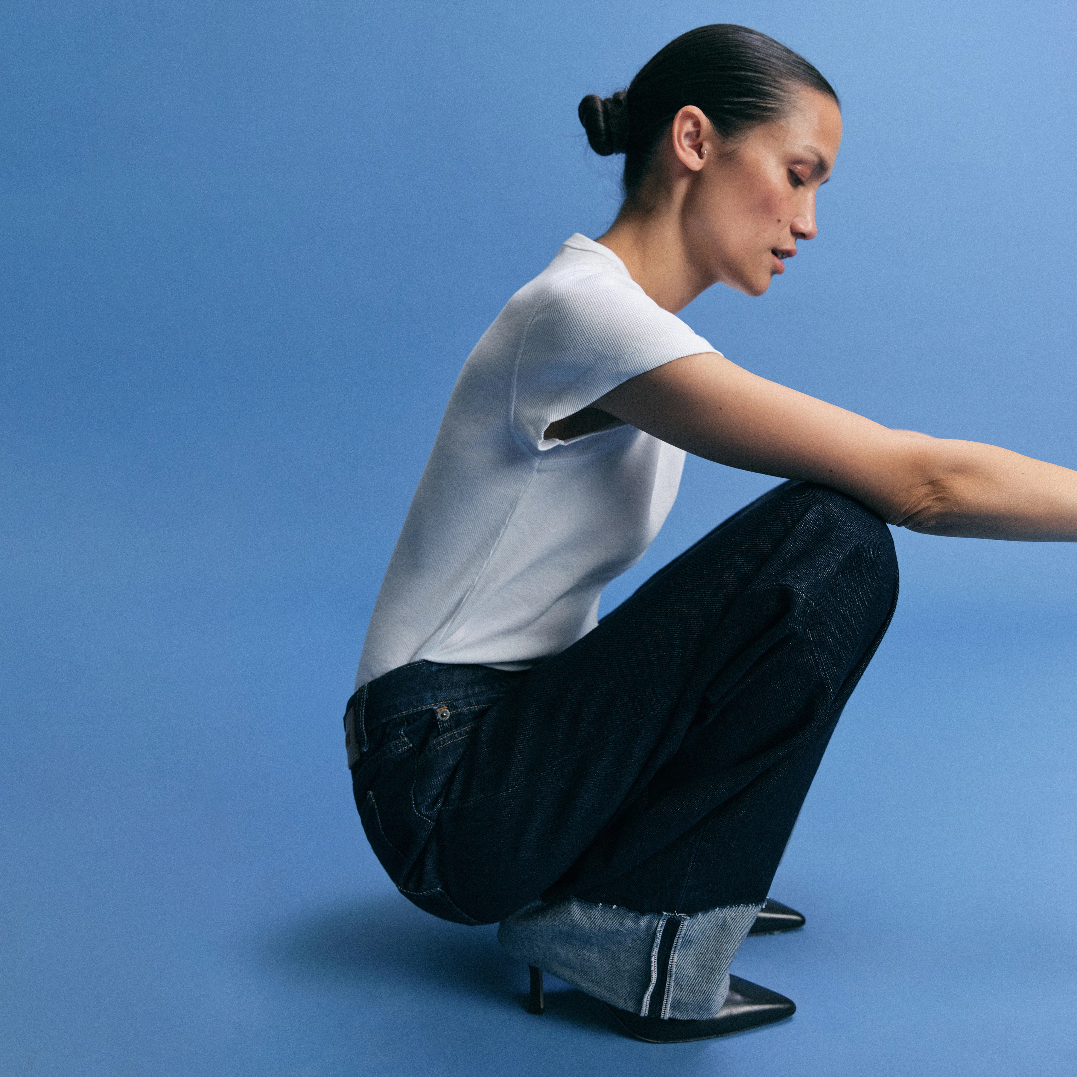 MEDLEY_2 - Mid-Waist Jeans in Mid-Blue Denim - Damen - blau